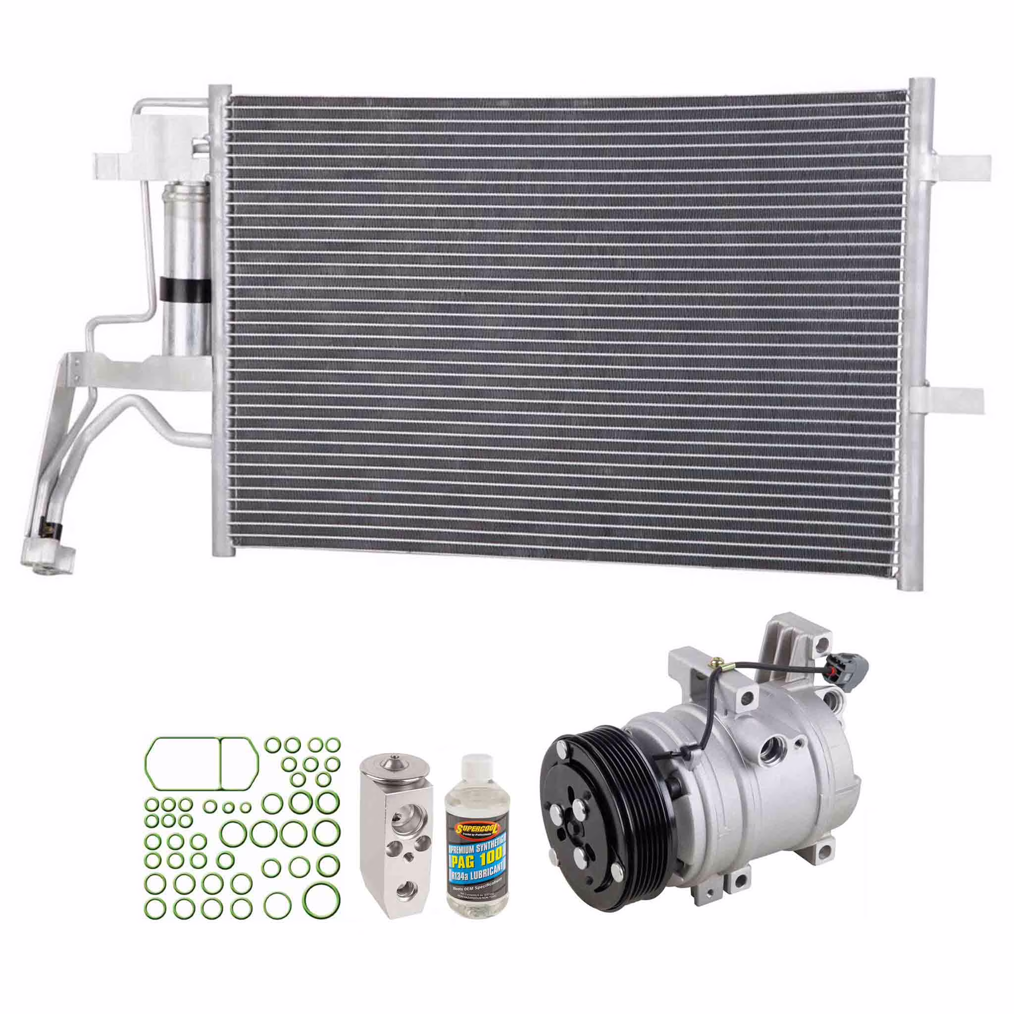 For Mazda 3 2007 2008 2009 A/C Kit w/ AC Compressor Condenser & Drier - Buyautoparts