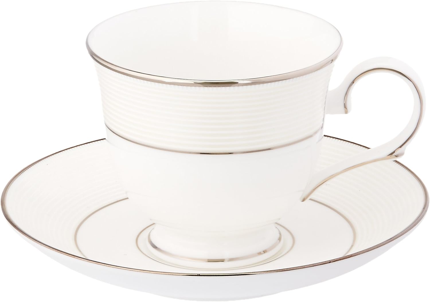 Opal Innocence Stripe 5-Piece Place Setting, 4.40 LB, White