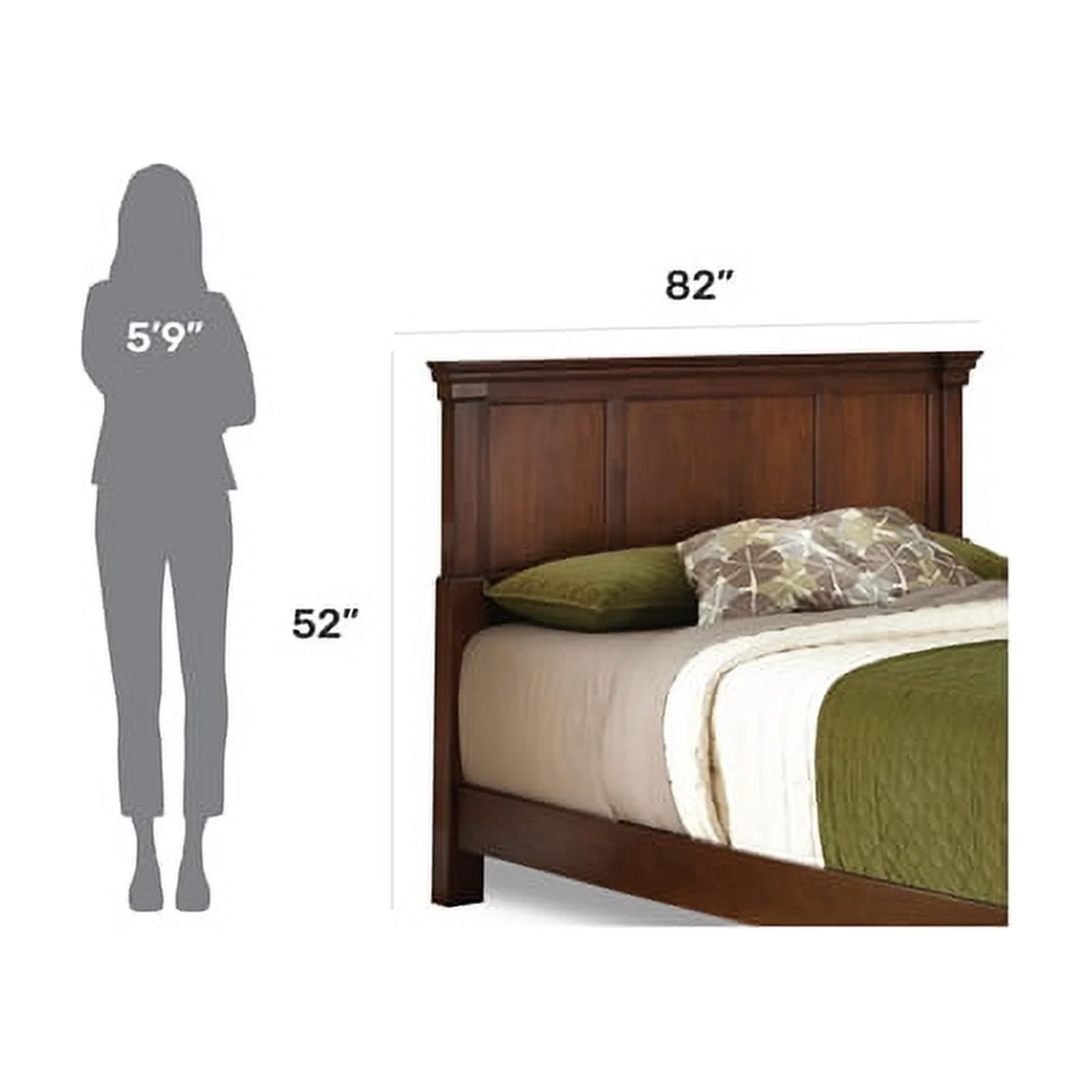 Bowery Hill Traditional Wood King Headboard in Brown