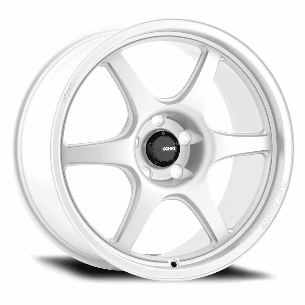 KONIG Hexaform Rim 17X8 4X108 Offset 40 Gloss White (Quantity of 1)