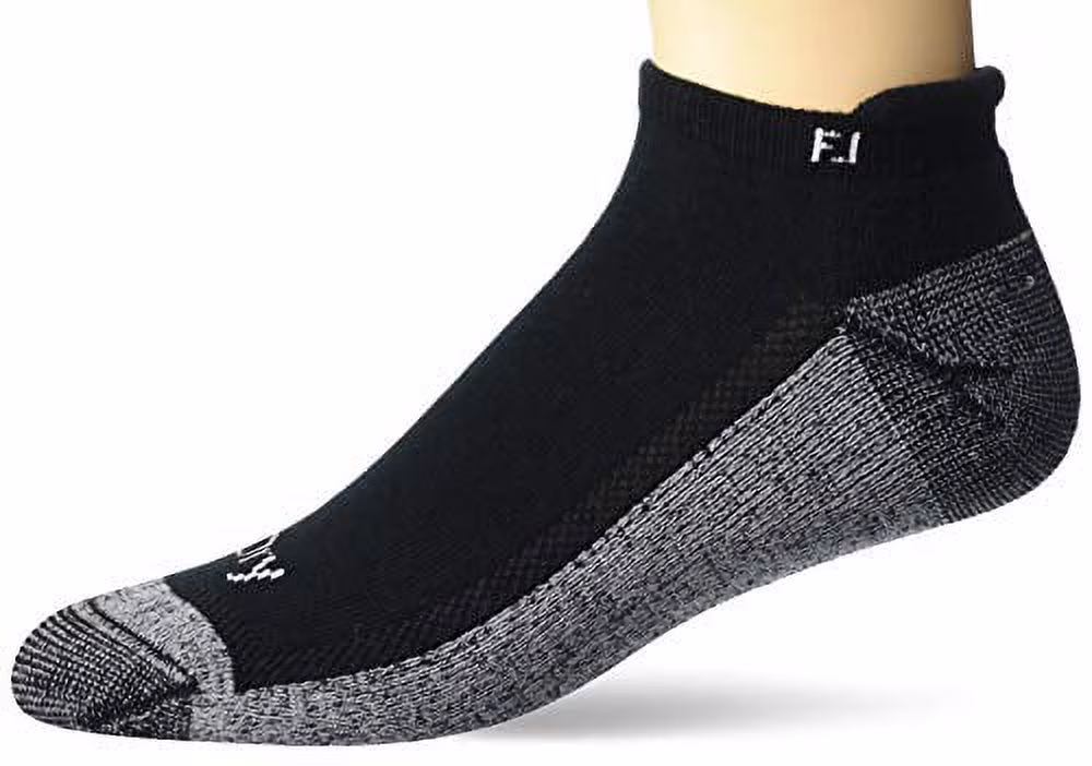 FootJoy Men's ProDry Roll Tab 2-Pack Socks Black Size 7-12
