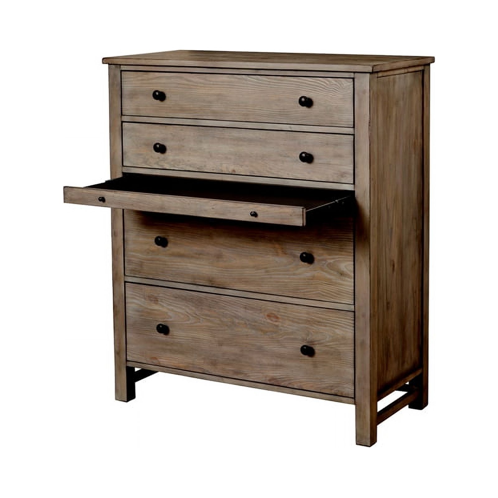 Home Square 4-Piece Set with King Headboard & 4 Drawer Chest & 2 Nightstands