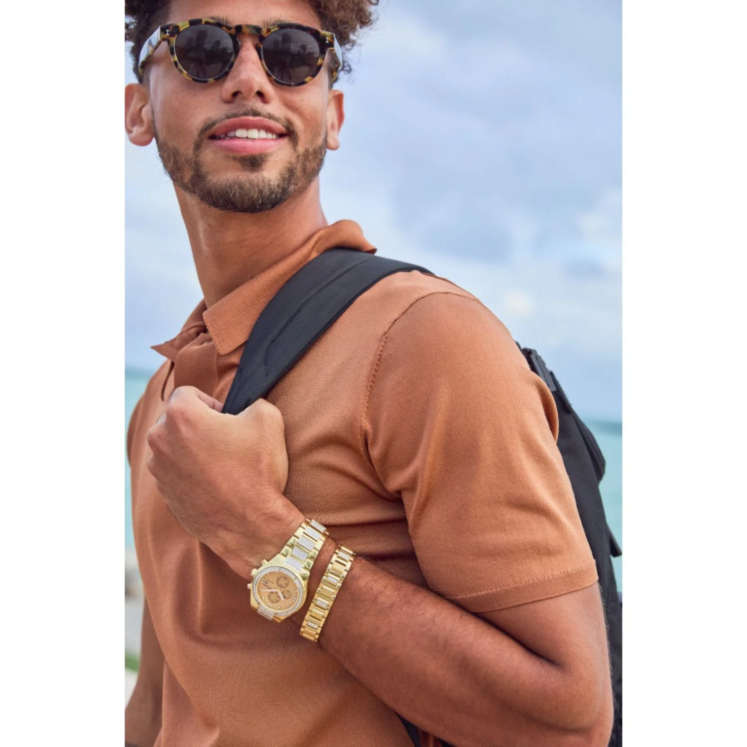 Citizen Men's Eco-Drive Crystal Accent Gold-Tone Watch and Bracelet Box Set CA0752-66P