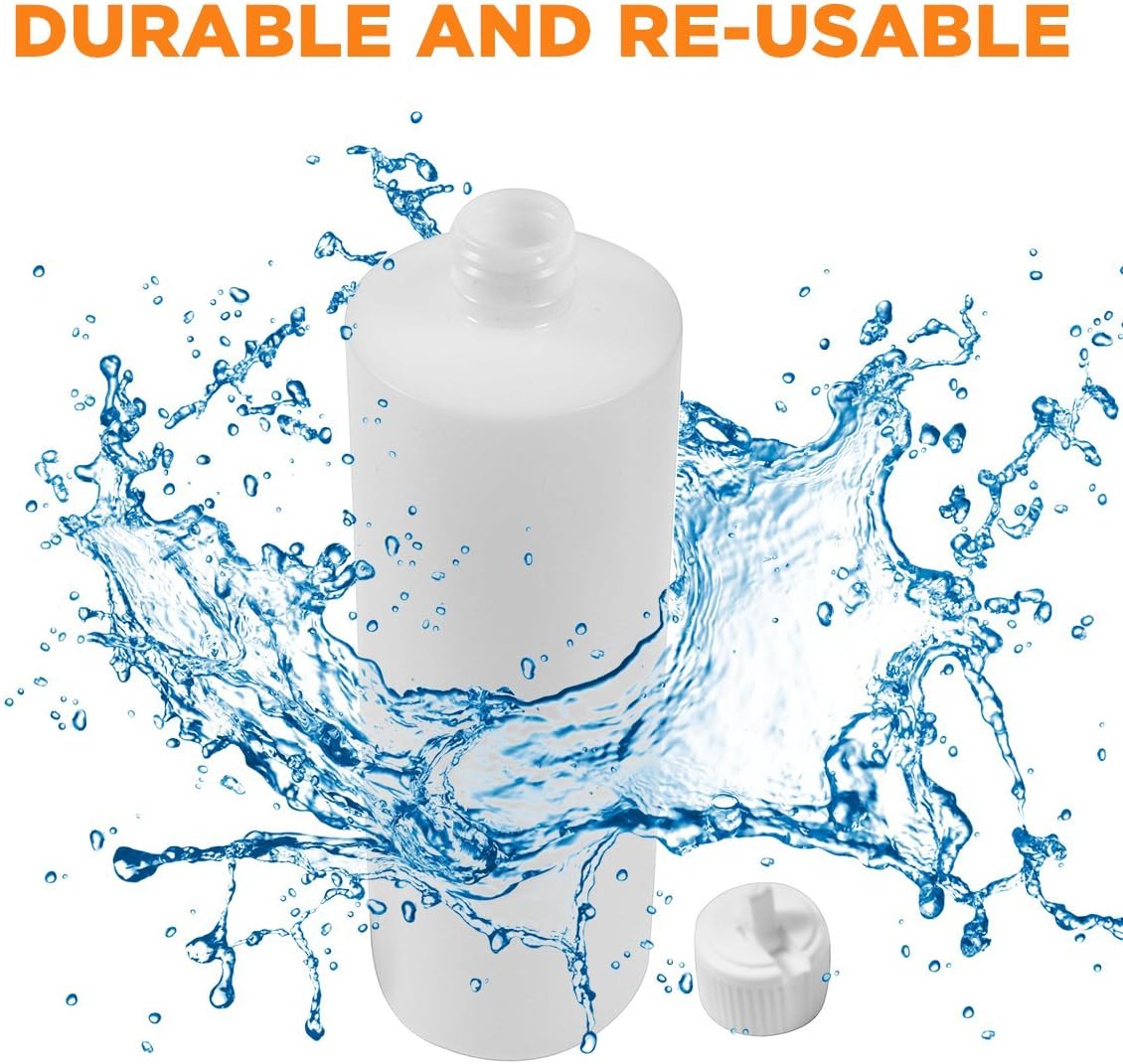 8 OZ PLASTIC CYLINDER BOTTLE WITH -TOP POUR SPOUT (6)