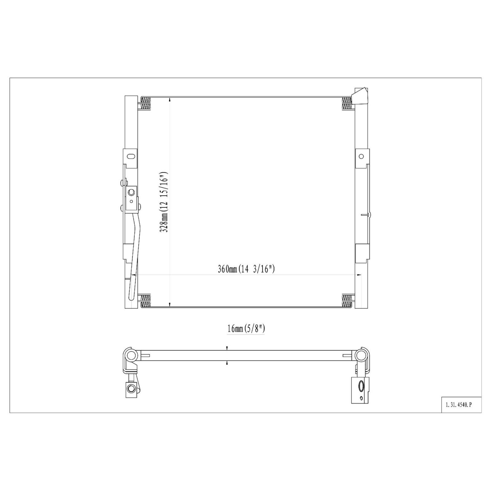 Geelife All Aluminum Condenser For 1994-1995 Honda Civic 1994-1997 Honda Civic del Sol