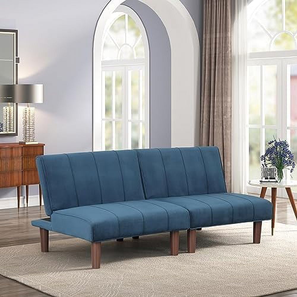 NLIBOOMLife 3-in-1 Convertible Futon Sofa Bed Twin/USB  Loveseat Futon Couch Daybed with Folding Adjustable Backless 2 Piece Small Futon Couch Chairs for Living Room Apartment Fabric 305B