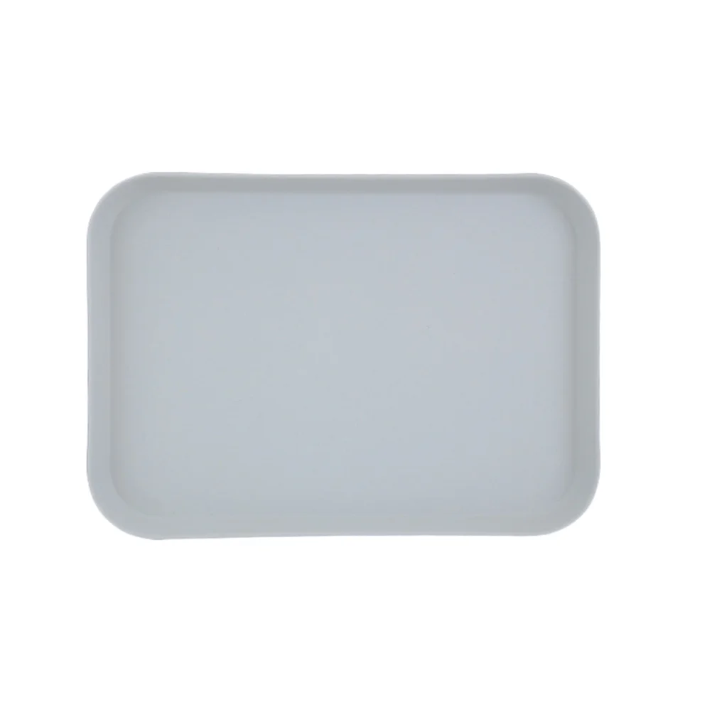 Nordic Bamboo Fiber Food Serving Tray Dessert Plate Snack Dish Tableware for Home Hotel - Size M (Grey)