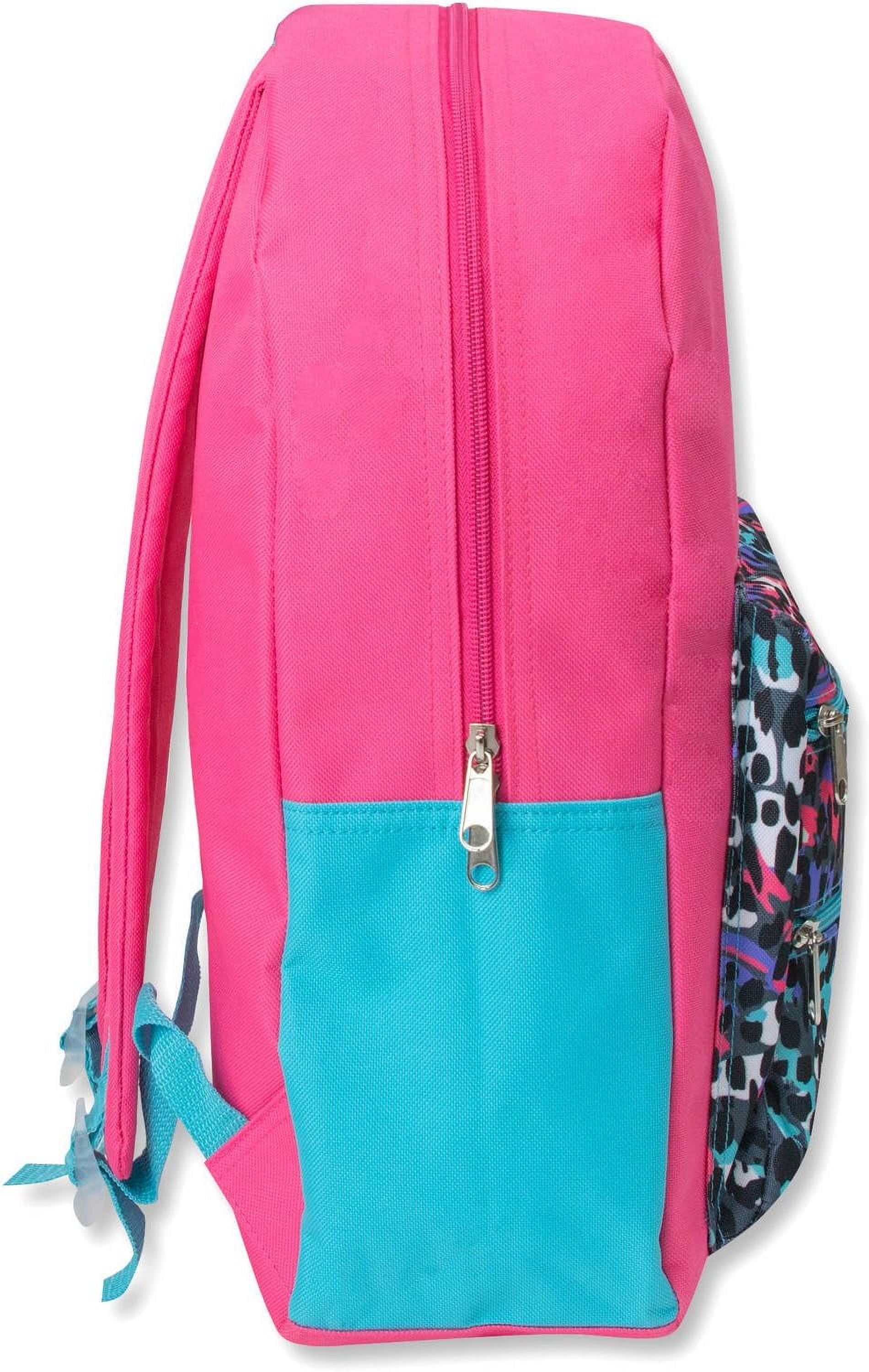 Full Size Dome Backpack With Double Zippered Pocket 17 Inch (Leopard)