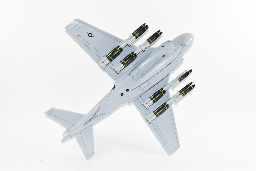 VA-205 Green Falcons A-6 (1992) Intruder Model, 1/36th Scale, Mahogany, Navy