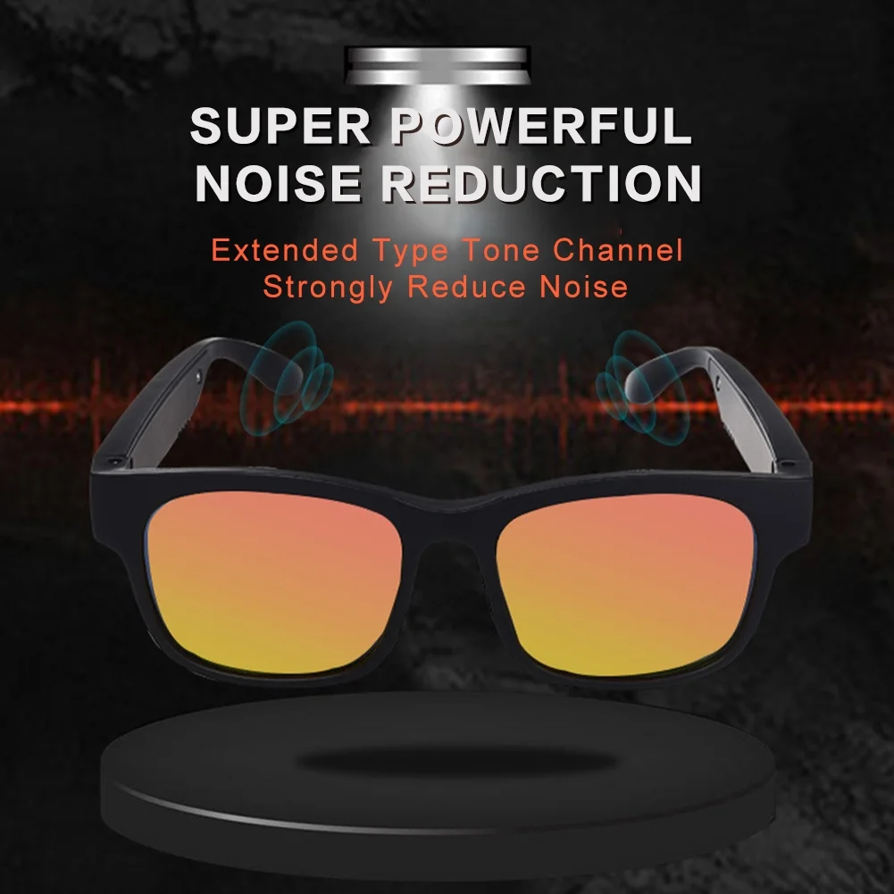 Polarized Sunglasses Bluetooth Bone Conduction Headset Smart Glasses Wireless Sport Stereo Audio Headphone Sunglasses