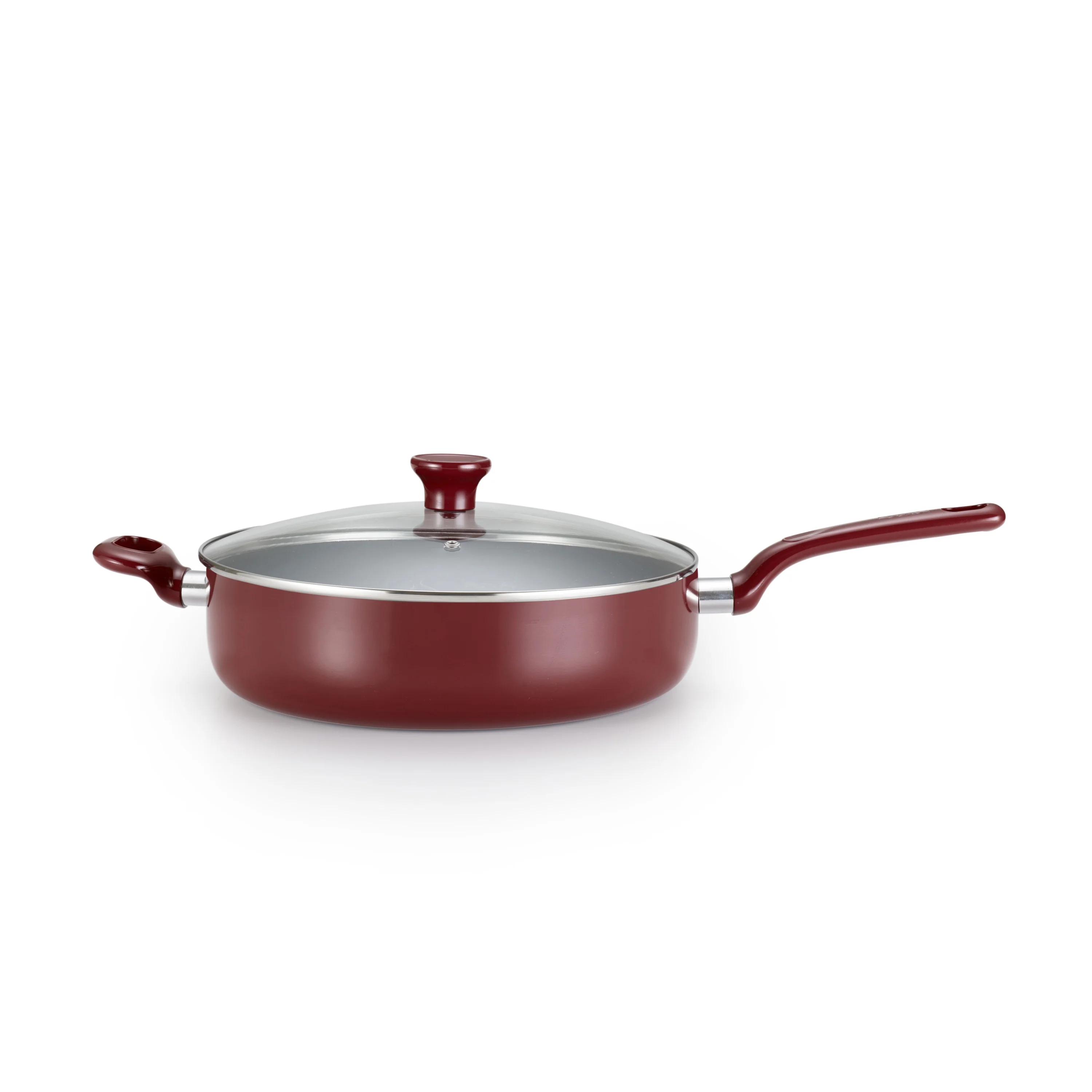 T-fal Thermo-Spot, 5 Quart, Non-Stick, Dishwasher Safe, Red, Jumbo Cooker