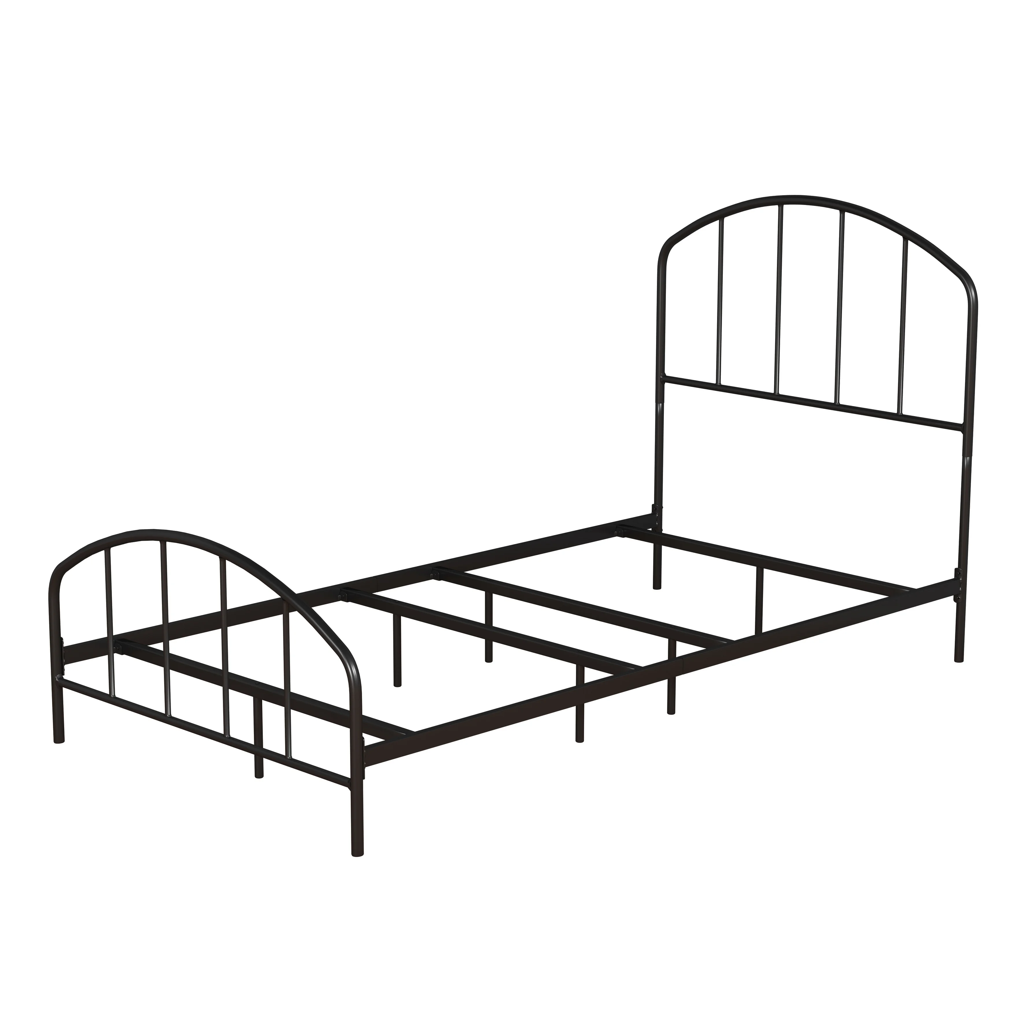 Carbon Loft  Cronkite Black Metal Bed with Arched Spindle Headboard King