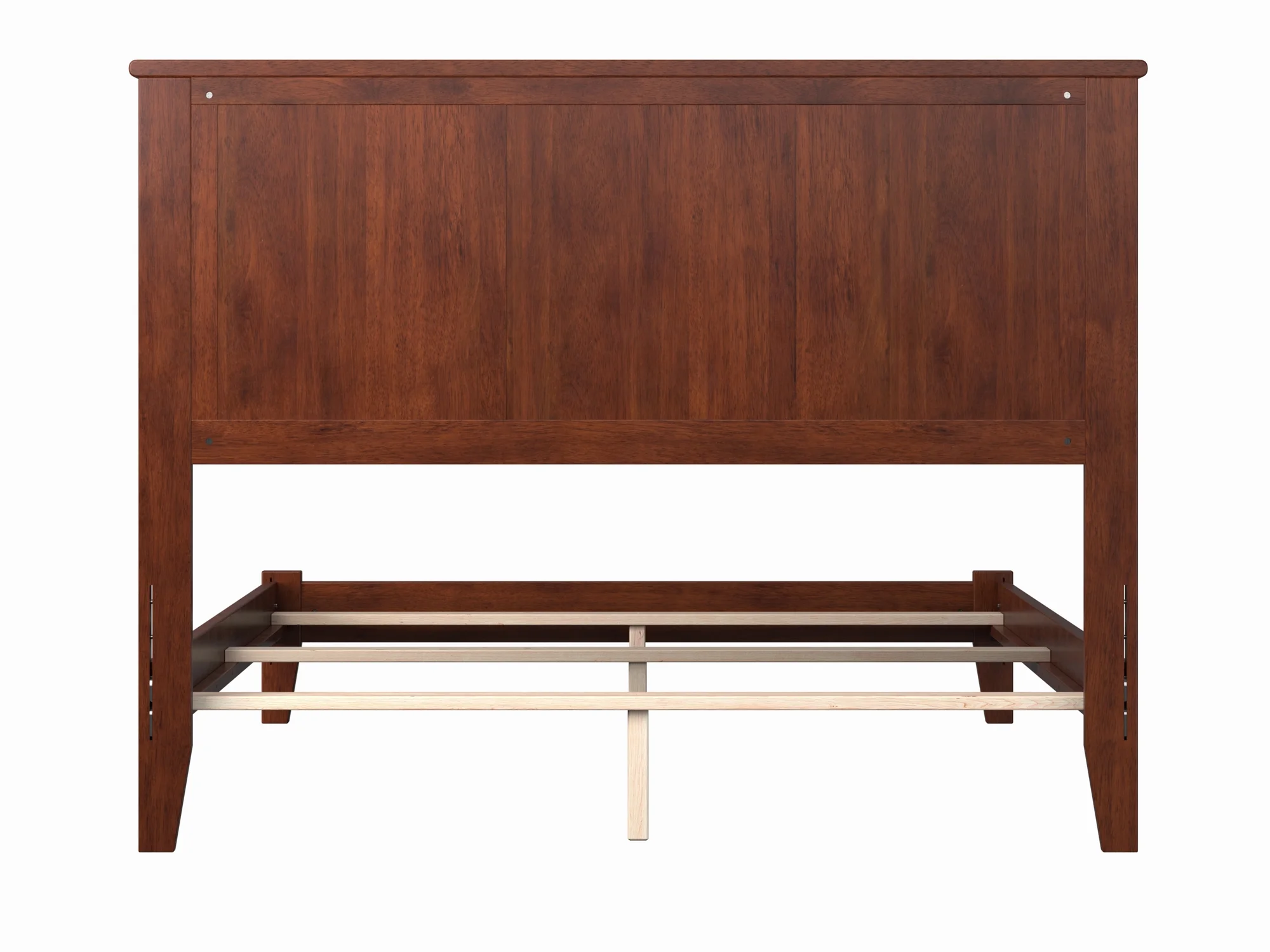 AFI Madison Full Solid Wood Traditional Bed with Panel Headboard in Walnut