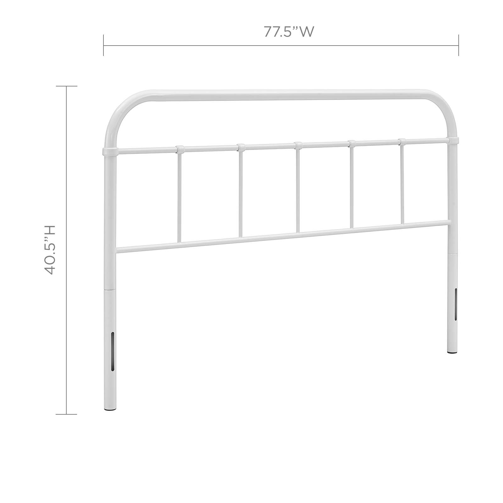Modway Serena King Steel Headboard in White