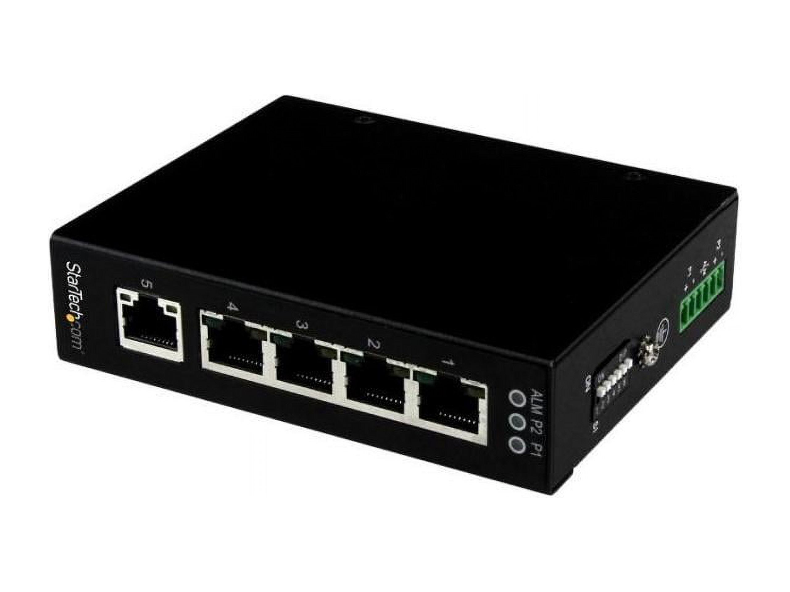 StarTech IES51000 StarTech.com 5 Port Unmanaged Industrial Gigabit Ethernet Switch - DIN Rail / Wall-Mountable - 5 Ports - 10/100/1000Base-T - 2 Layer Supported - Rail-mountable, Wall Mountable - 2