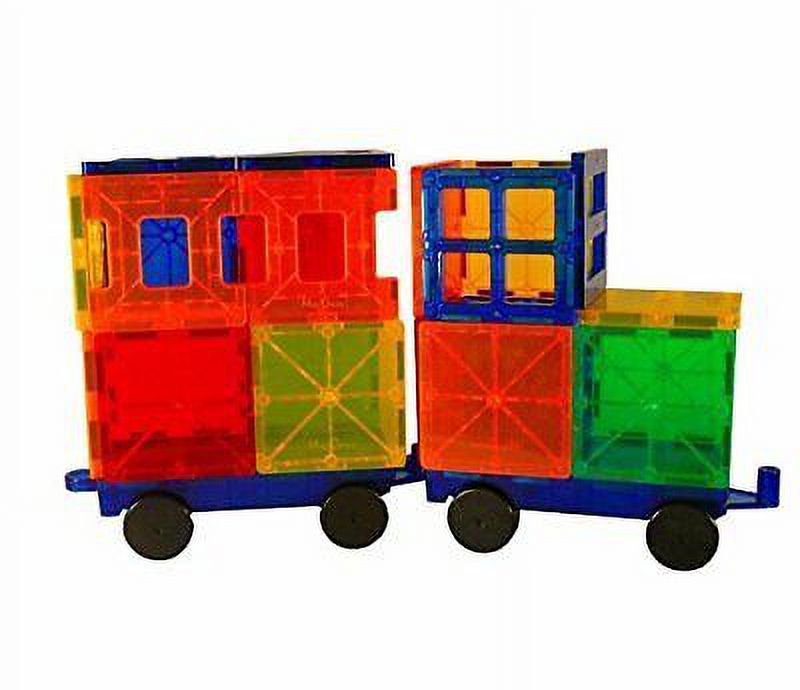 New Kids Magnetic Building Tiles Blocks 2 Magnetic Cars Set