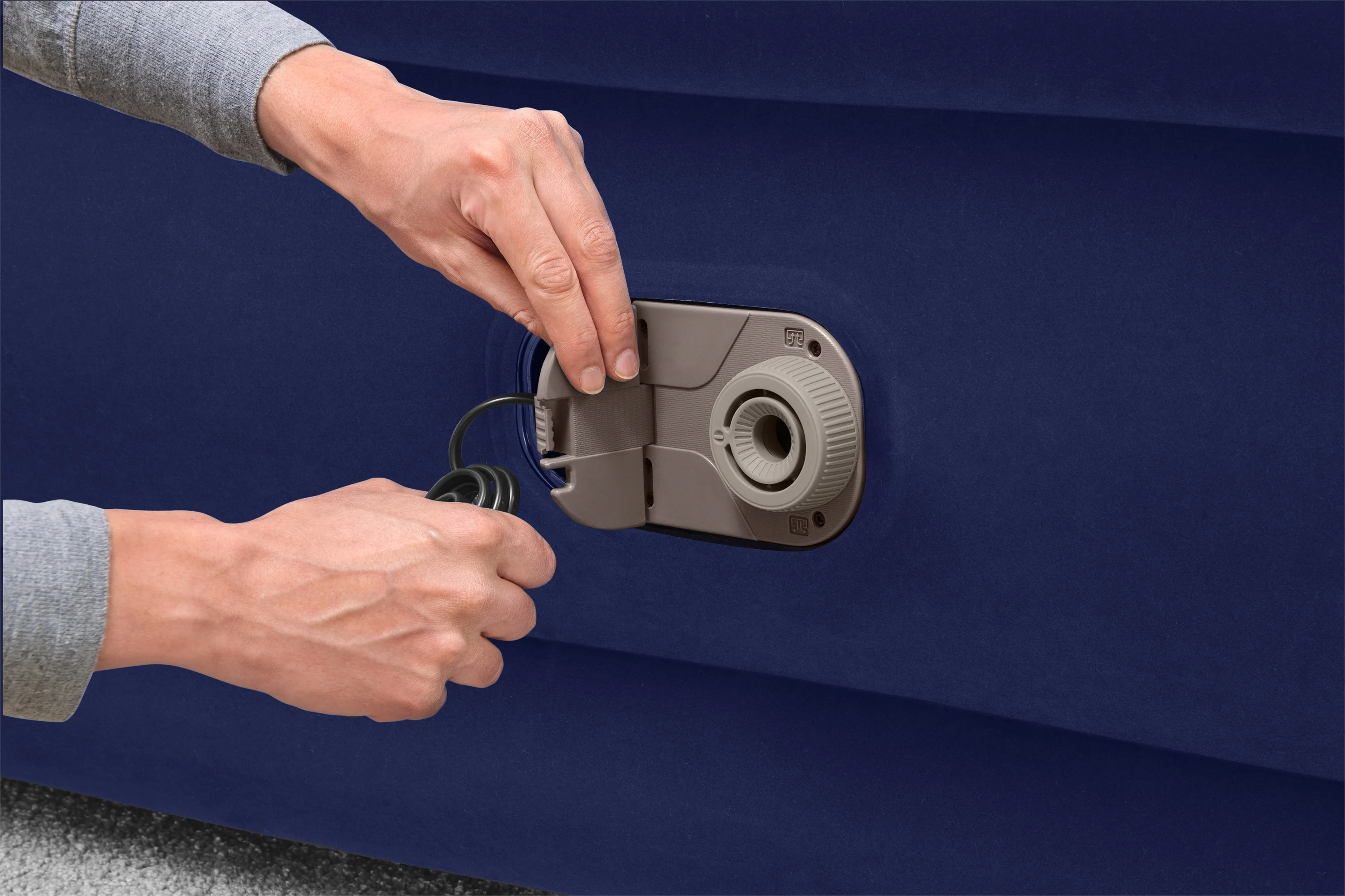 Bestway Tritech Air Mattress Queen 22 in. with Built-in AC Pump and Antimicrobial Coating