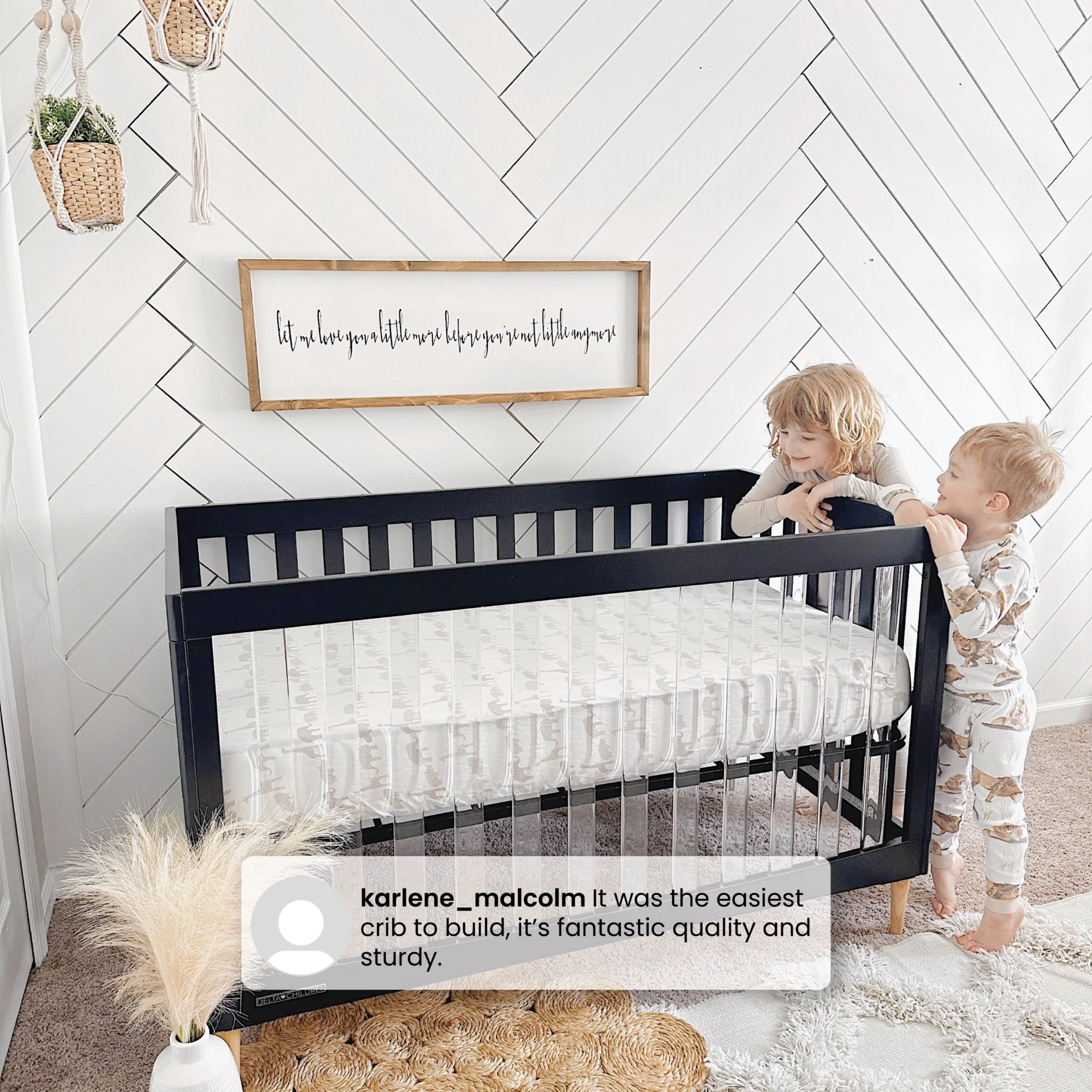 Delta Children Austin Acrylic 4-in-1 Convertible Baby Crib - Greenguard Gold Certified, Bianca White/Natural