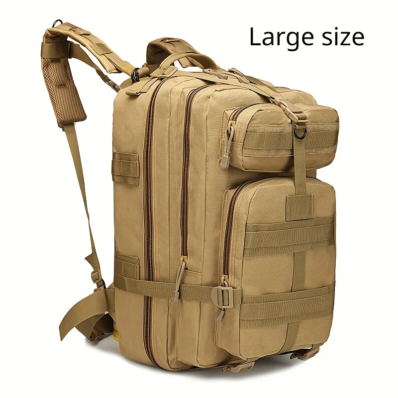 1pc Multifunctional Tactical Sports Bag, Portable Large Capacity Backpack, Outdoor Camping Hiking Fishing Travel Rucksack