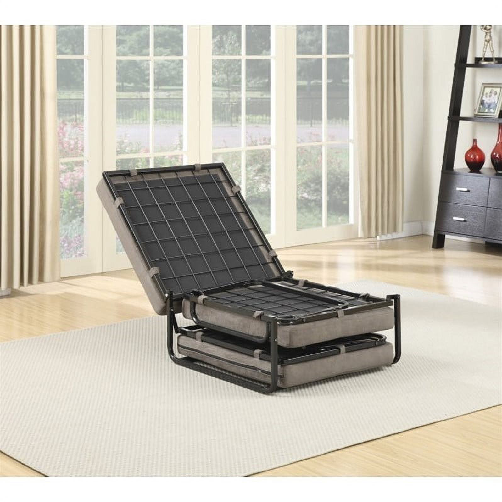 Pemberly Row Twin Folding Bed Ottoman in Taupe