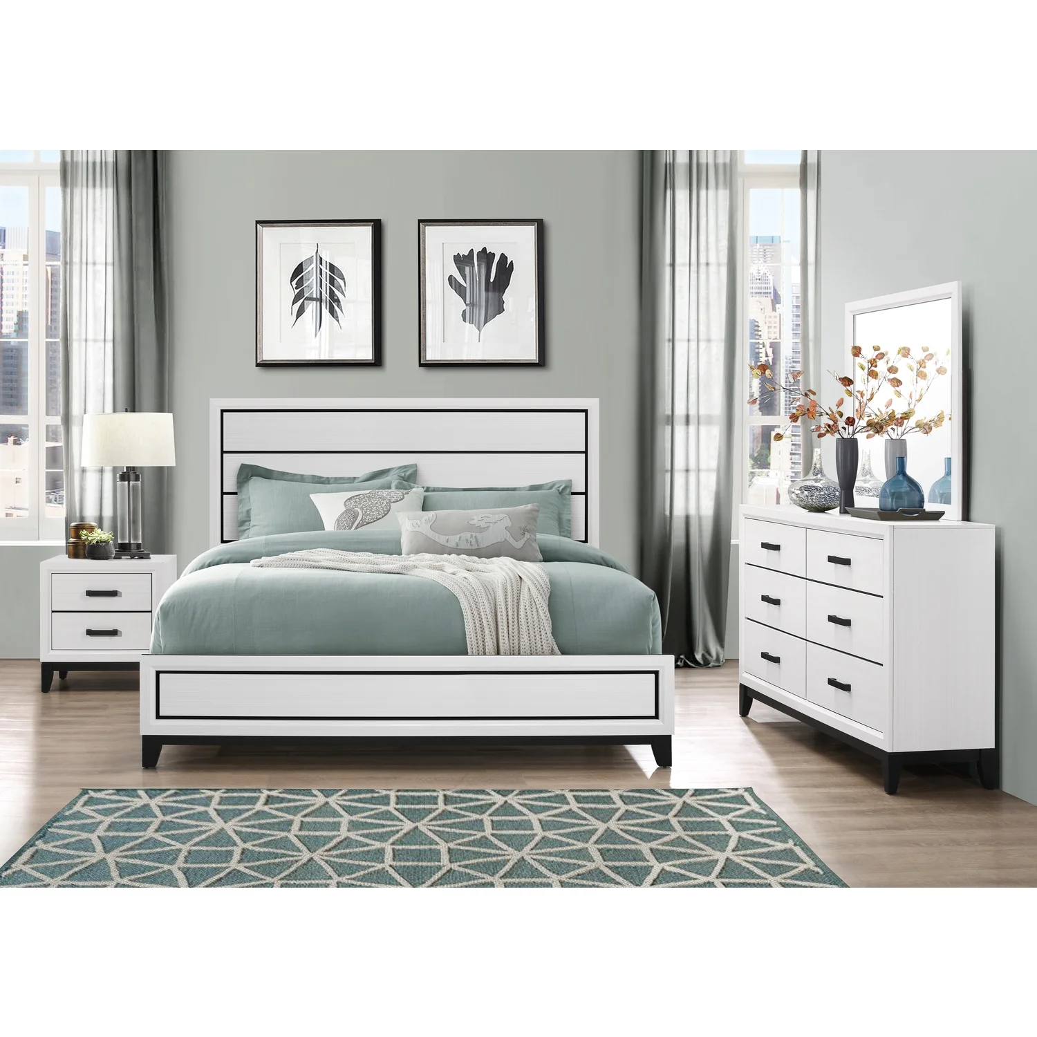 Global Furniture USA Kate White King Bed