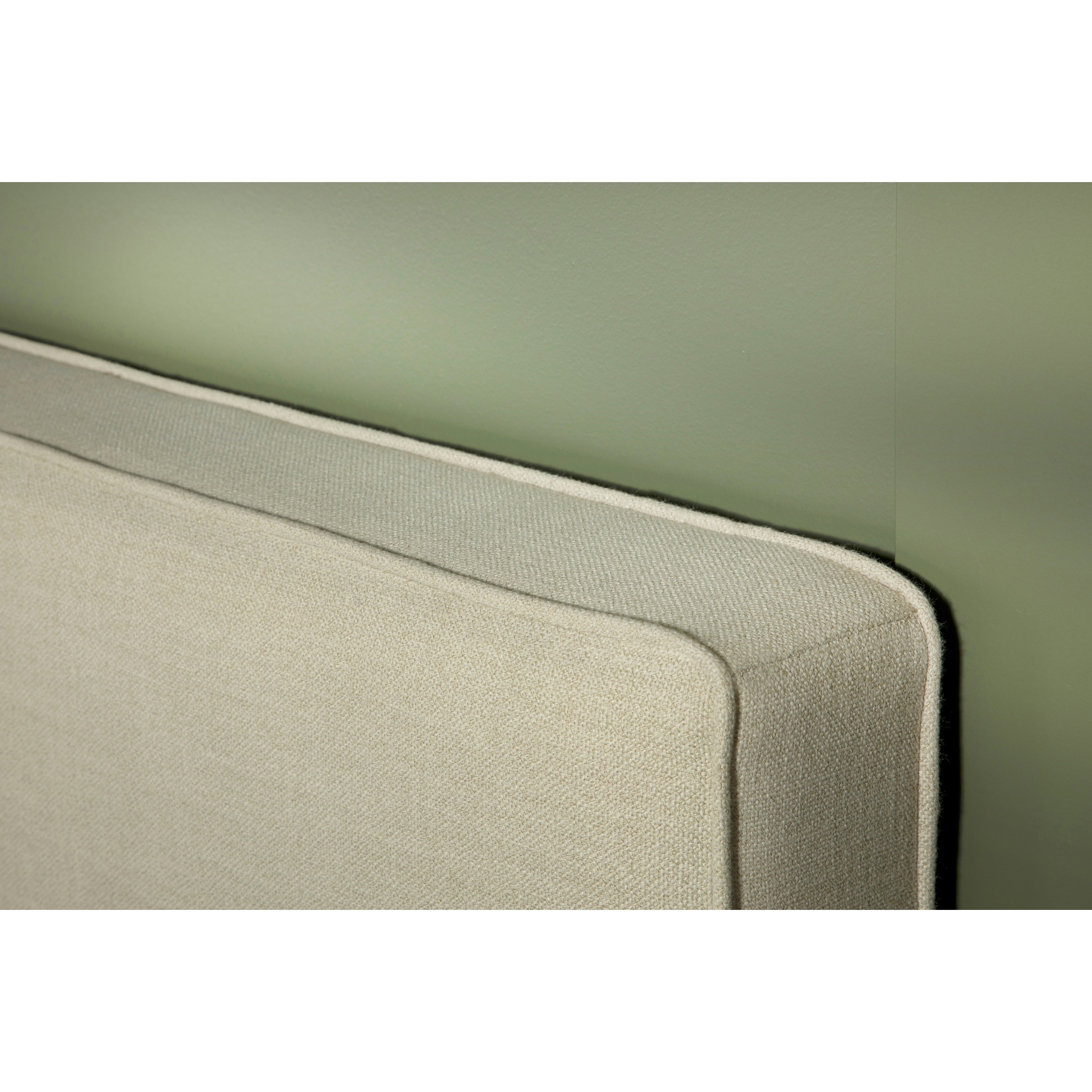 Gemma Sand Upholstered Headboard with Self-welt Details Twin