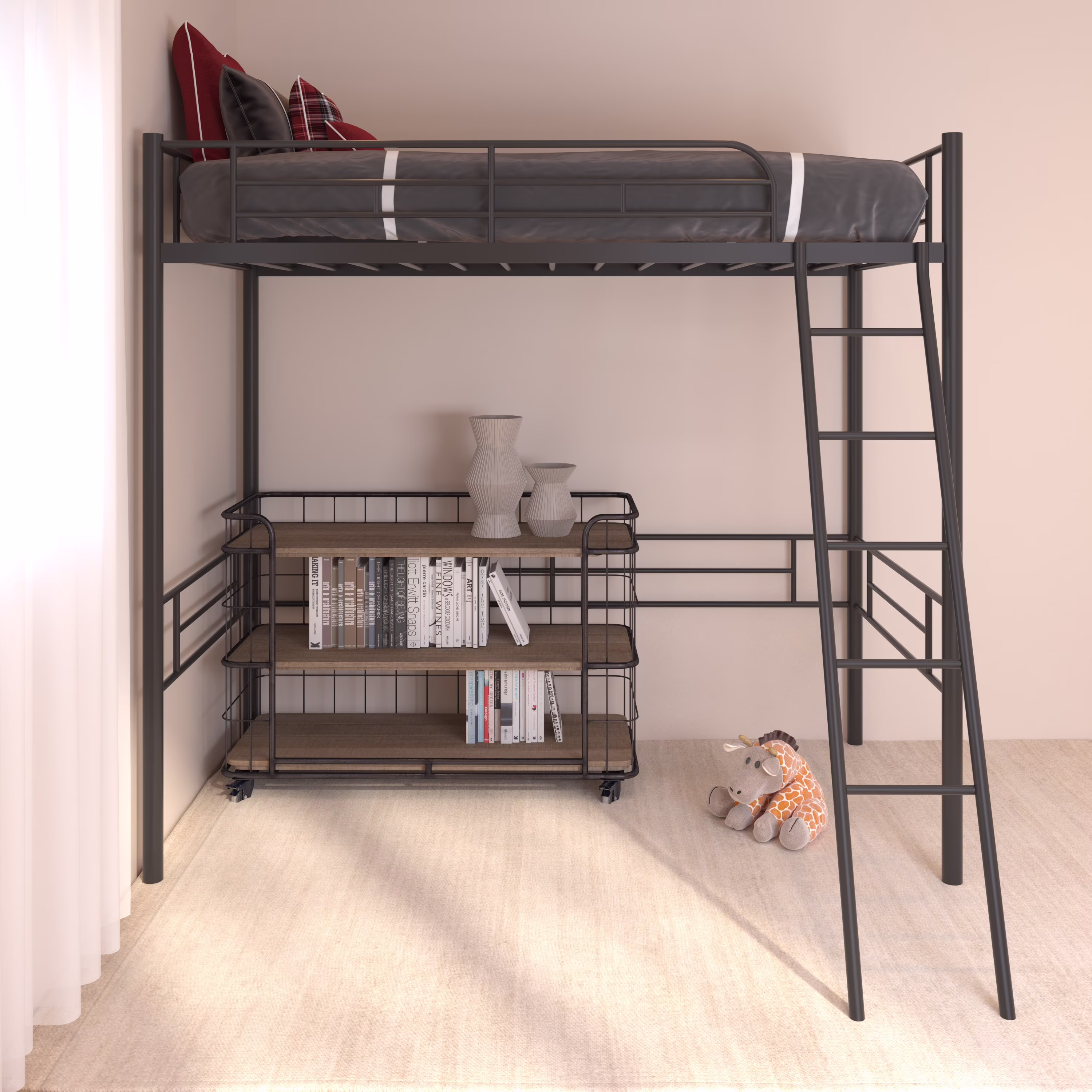 GUTALOR Metal Loft Bed