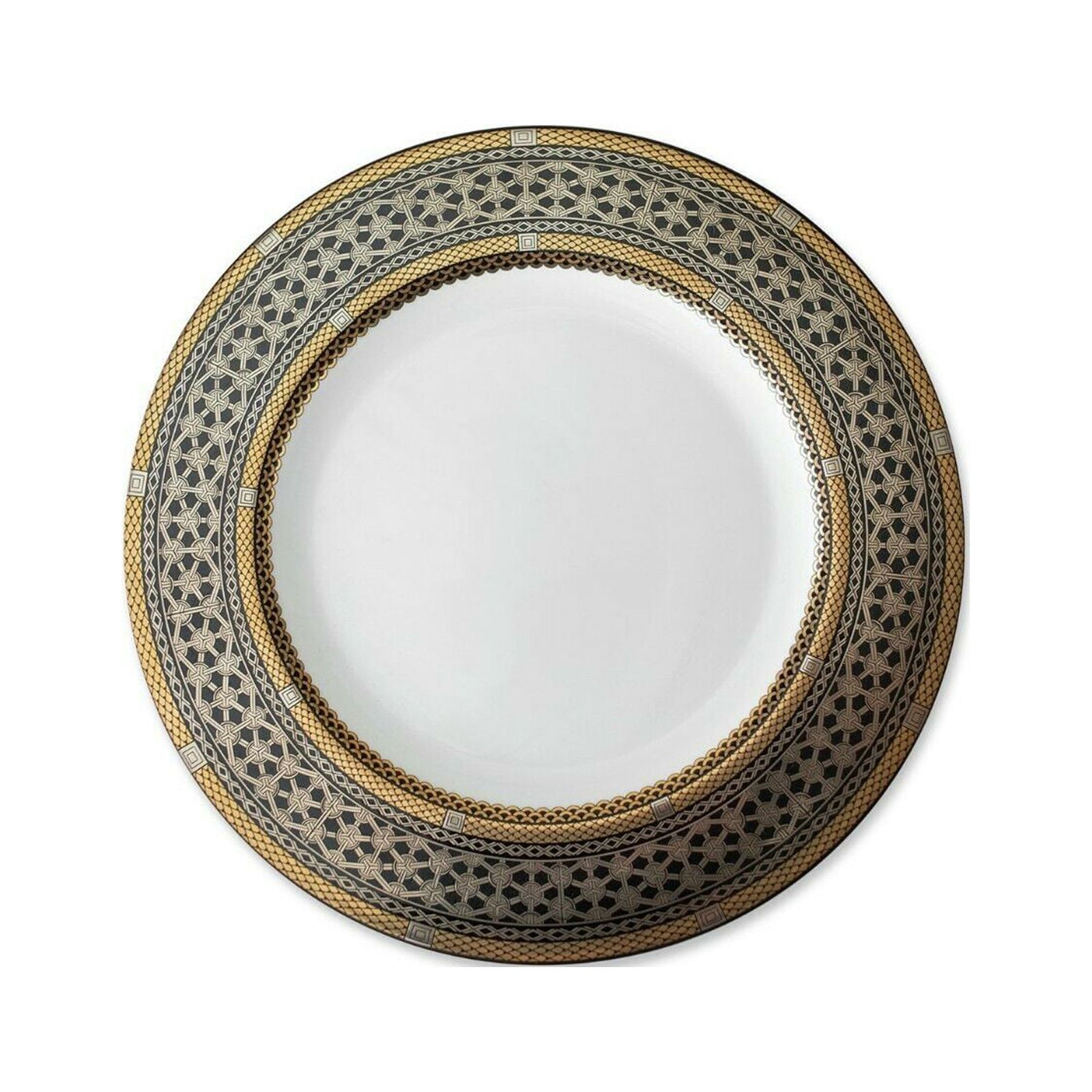 Caskata Hawthorne Filigree Bone China Bread & Butter Plate - Onyx / Gold