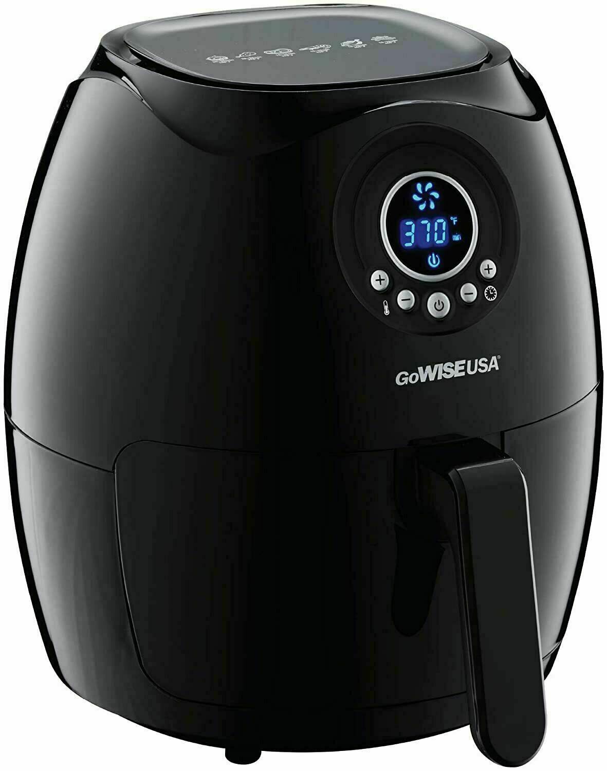 GoWISE USA 3.7-Qt. 1200 Watts Digital Air Fryer (Black)