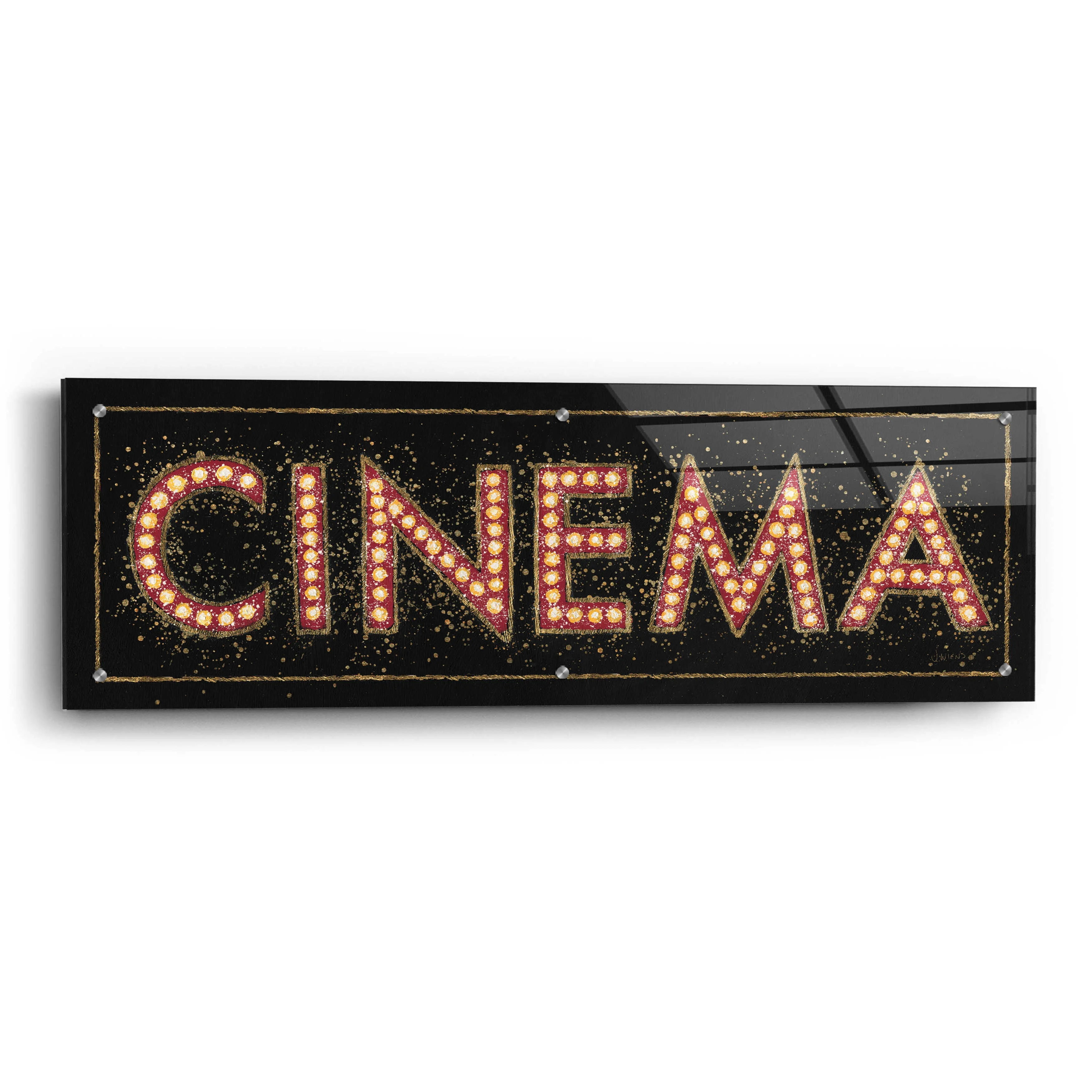 Epic Art 'Cinema Marquee' by James Wiens, Acrylic Glass Wall Art, 36