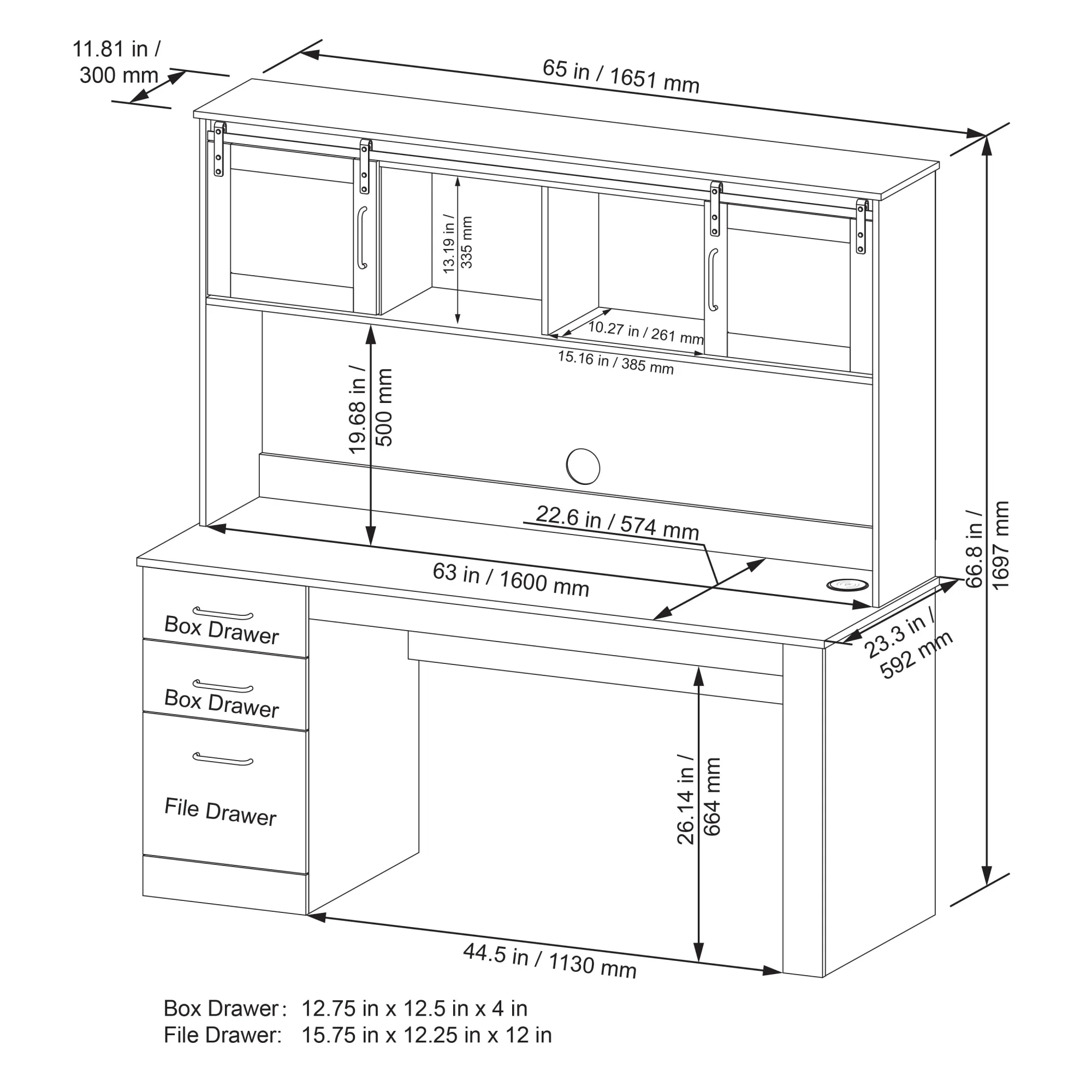 Realspace® Peakwood 65