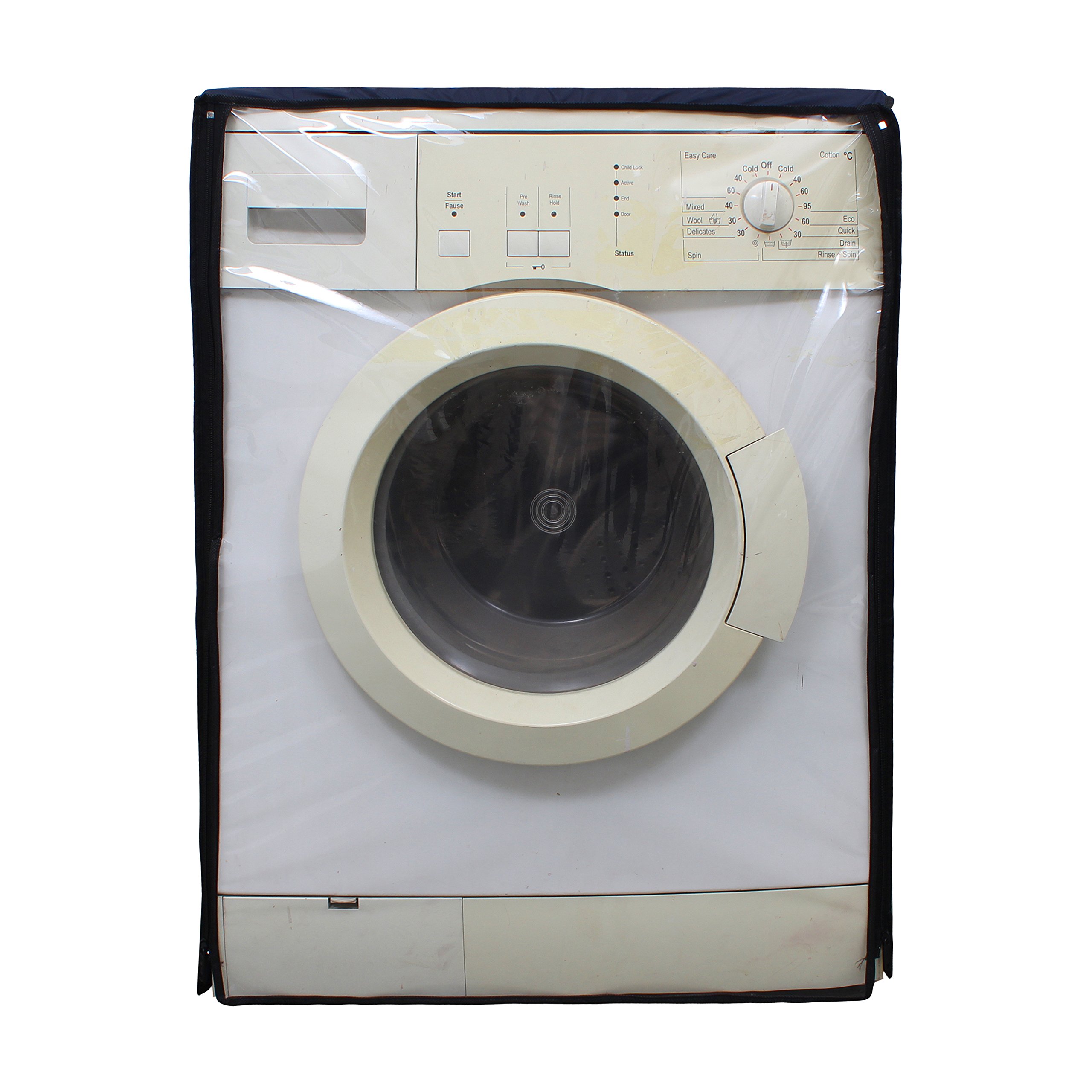 Lithara Waterproof Front Load Washing Machine Cover 7 Kg, 7.2 Kg, 7.5 Kg, 8 Kg (Navy Blue)