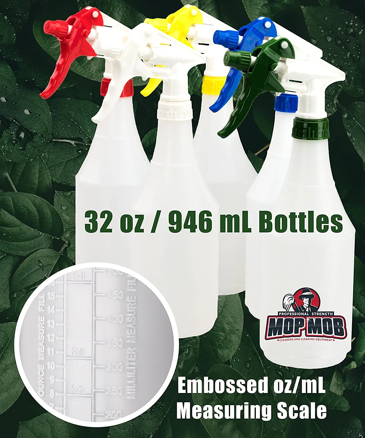 Mop Mob 32 oz Multicolor Plastic Industrial Sprayer with Spray Head, 5 Pack