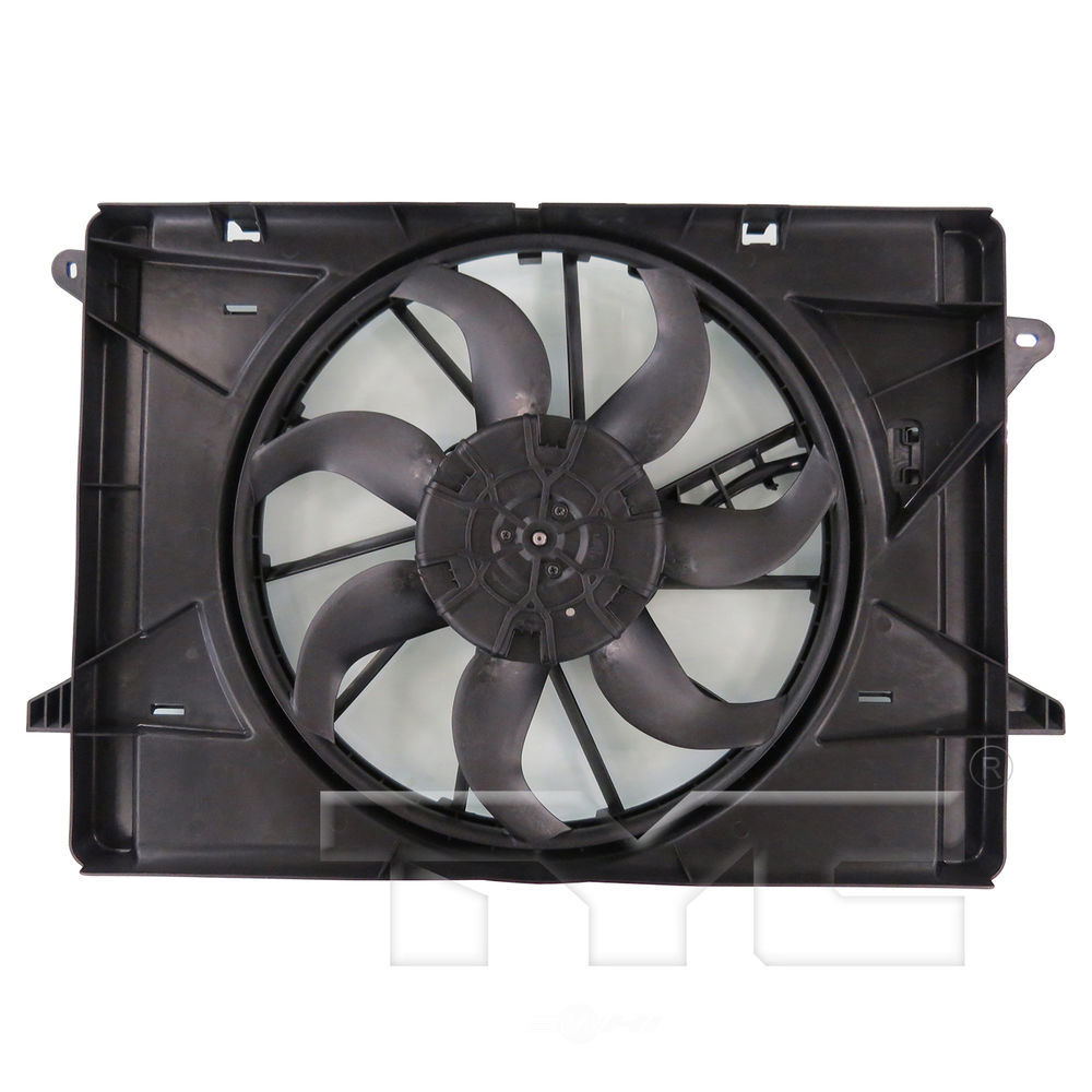 Radiator & Condenser Cooling Fan Assembly for 17-19 Chrysler Pacifica w/Tow Pkg Fits 2017 Chrysler Pacifica