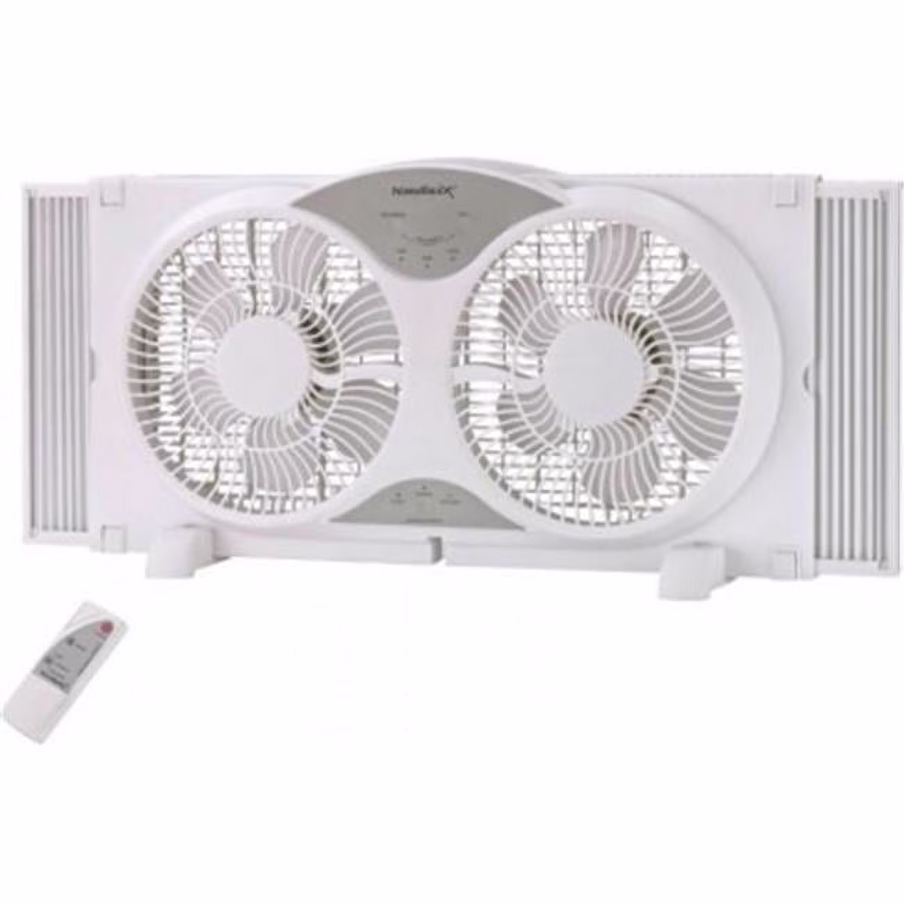 PowerZone BP2-9A Reversible Window Fan, 120 V, 9 in Dia Blade, 12-Blade, 3-Speed, Touch Panel and Remote Control
