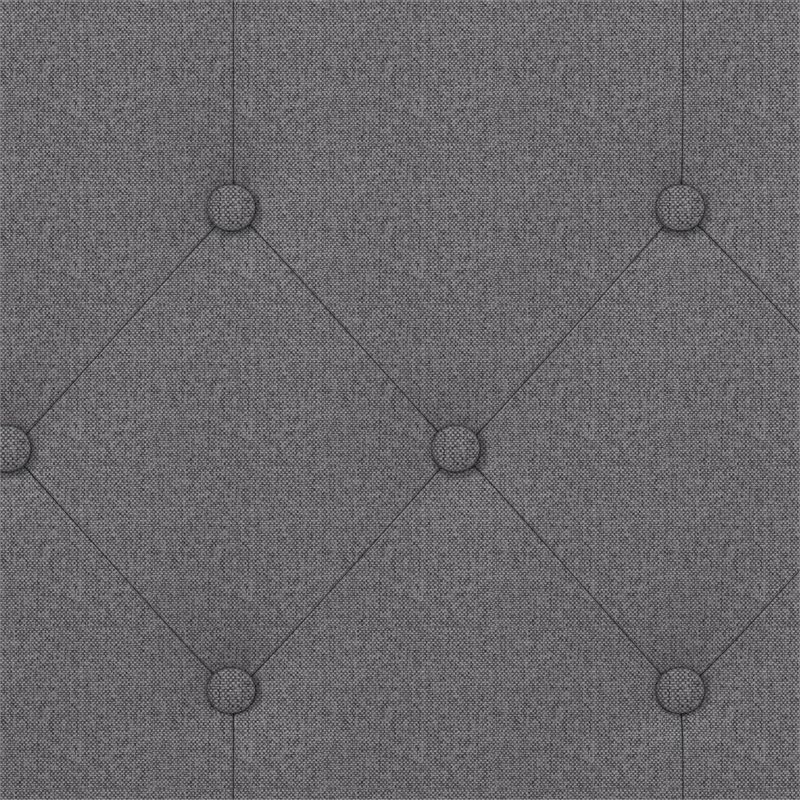 Bowery Hill Upholstered King/Cal King Headboard in Glacier Gray Fabric