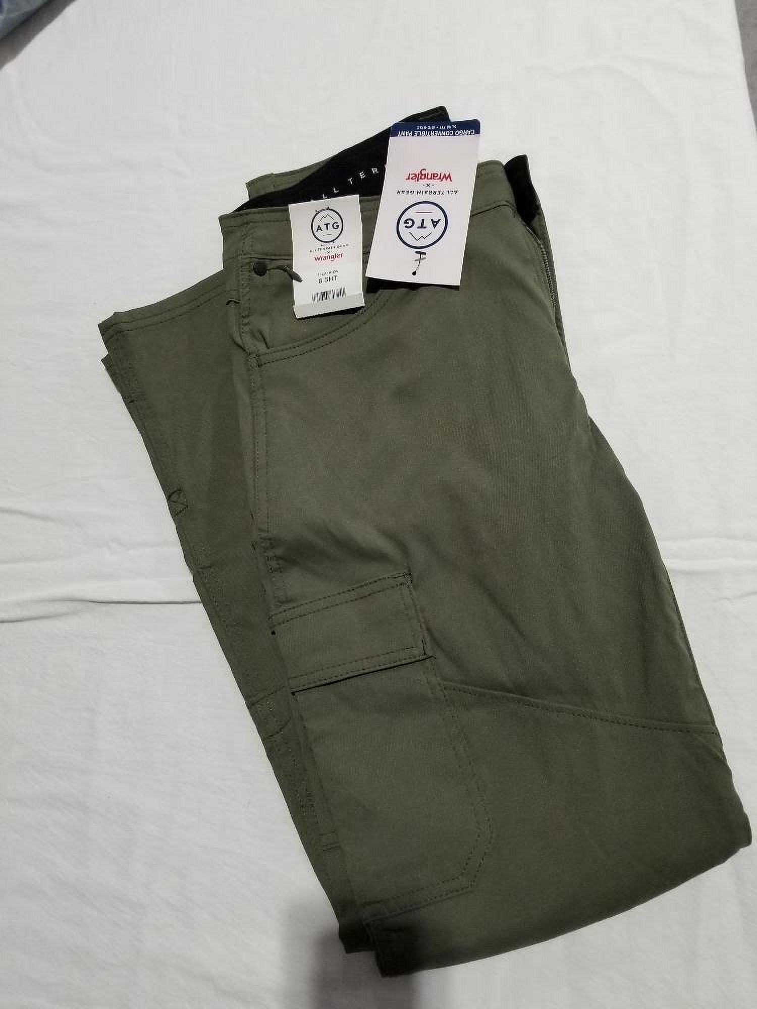 ATG by Wrangler Women's Cargo Convertible Bootcut Pant, Dusty Olive, 8 Short