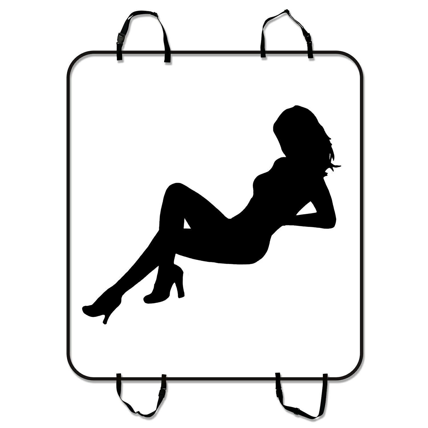 ZKGK Sexy Woman Silhouette Dog Car Seat Cover Dog Car Seat Cushion Waterproof Hammock Seat Protector Cargo Mat for Cars SUVs and Trucks 54x60 inches