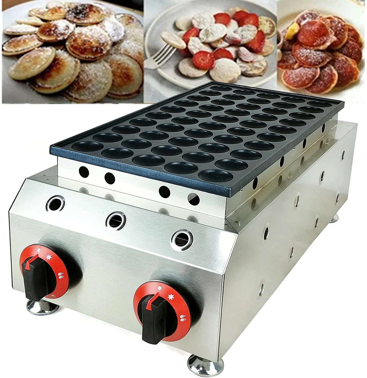 LPG Gas Dutch Pancake Baker Nonstick 50PC Waffle Maker Baker Machine