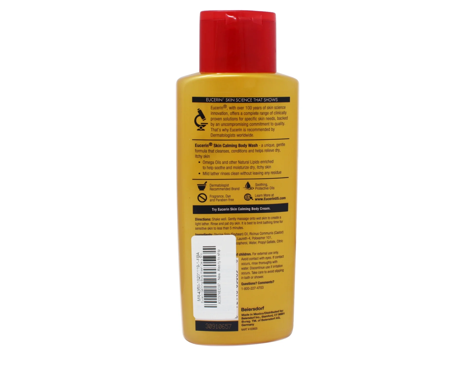 2 Pack - Eucerin Skin Calming Dry Skin Body Wash 8.4 fl oz (250 mL) Each