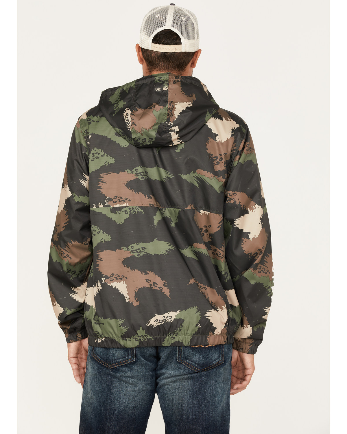 Brixton Men's Camo Print Claxton Crest Logo Graphic Hooded Zip Jacket Camouflage X-Large  US