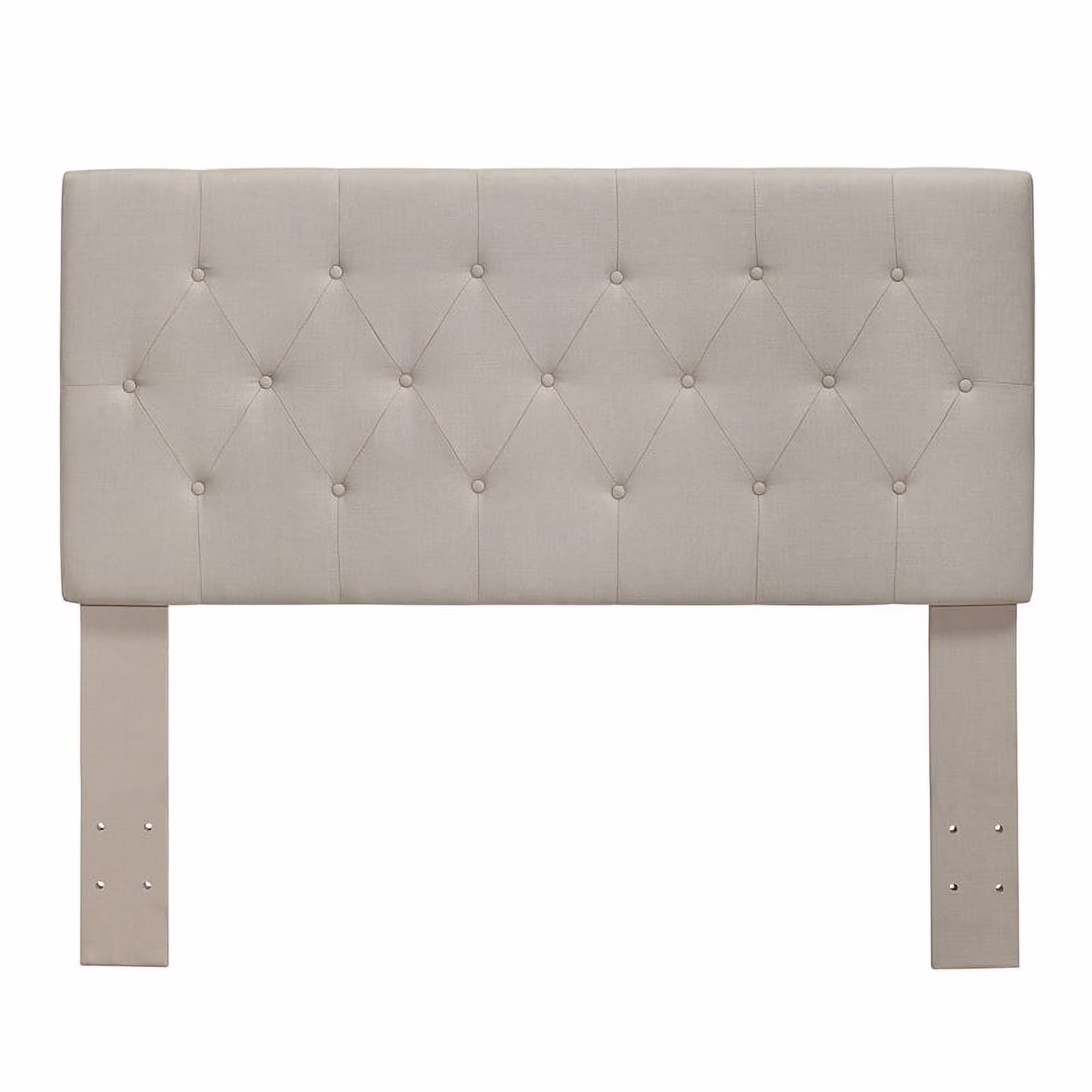 Furniture of America Warscher Fabric Full Queen Tufted Headboard in Ivory