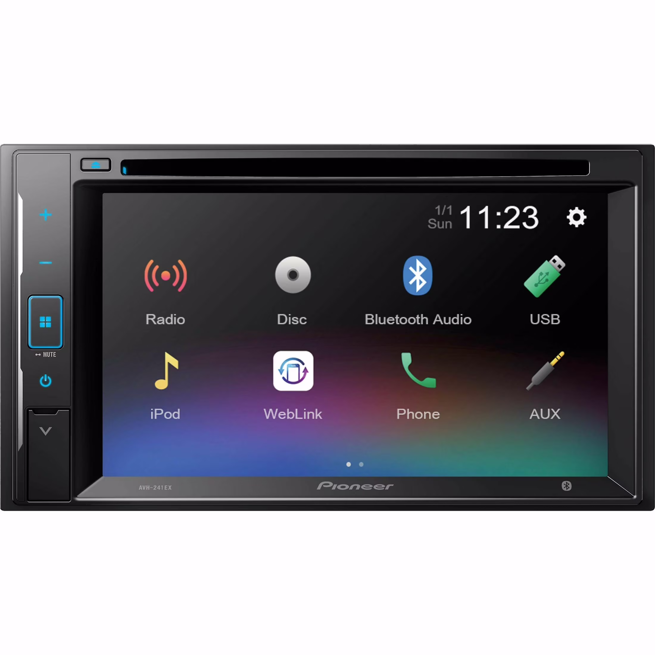 Pioneer 6.2  inch Resistive Touchscreen Back Up Camera Ready - DVD Receiver - Black