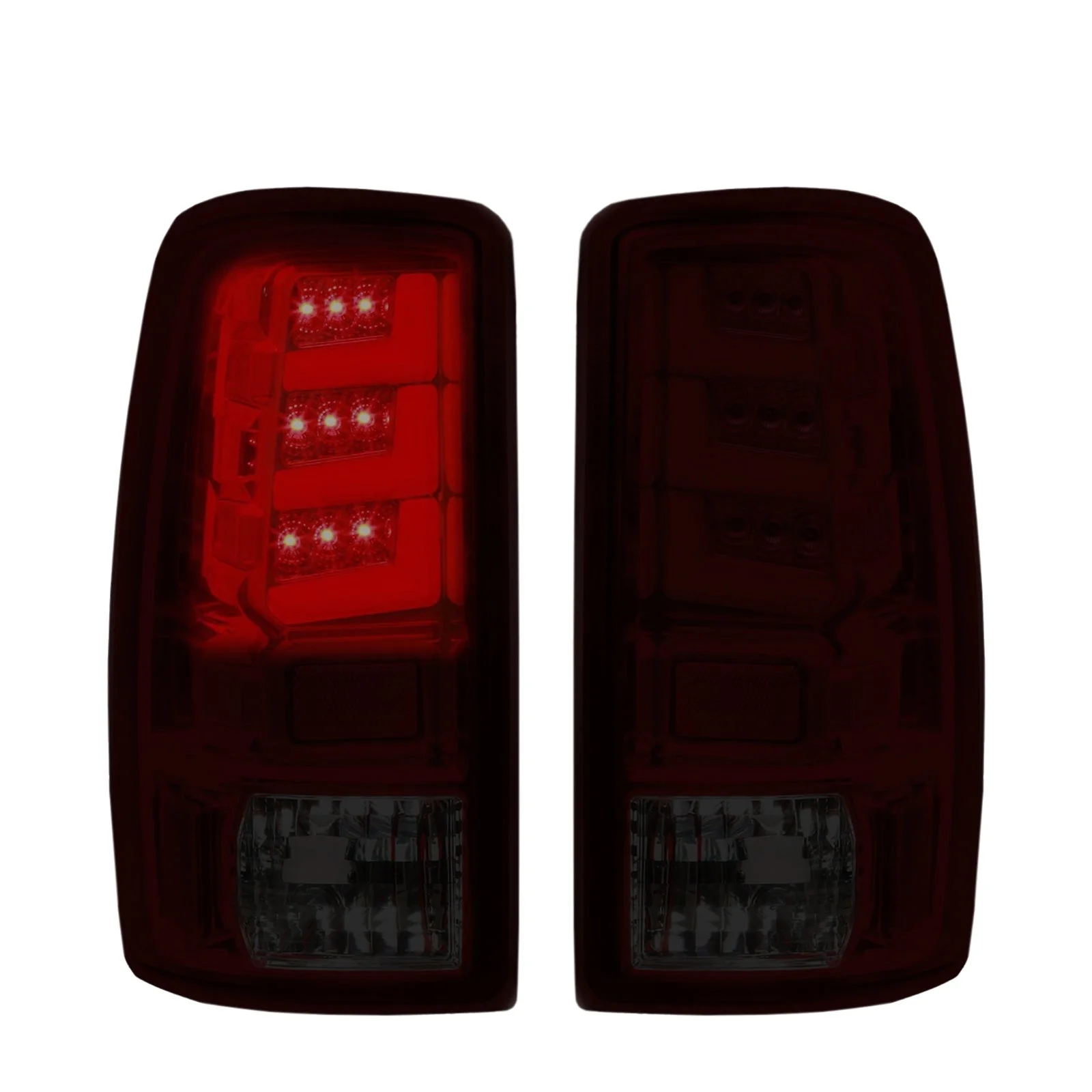 Rear Driver & Passenger Side LED Tail Lights Assembly  Tube Bar Compatible/Replacement For 2000-2006 Chevrolet Suburban Tahoe / GMC Yukon XL /2001-2006 Yukon Denali
