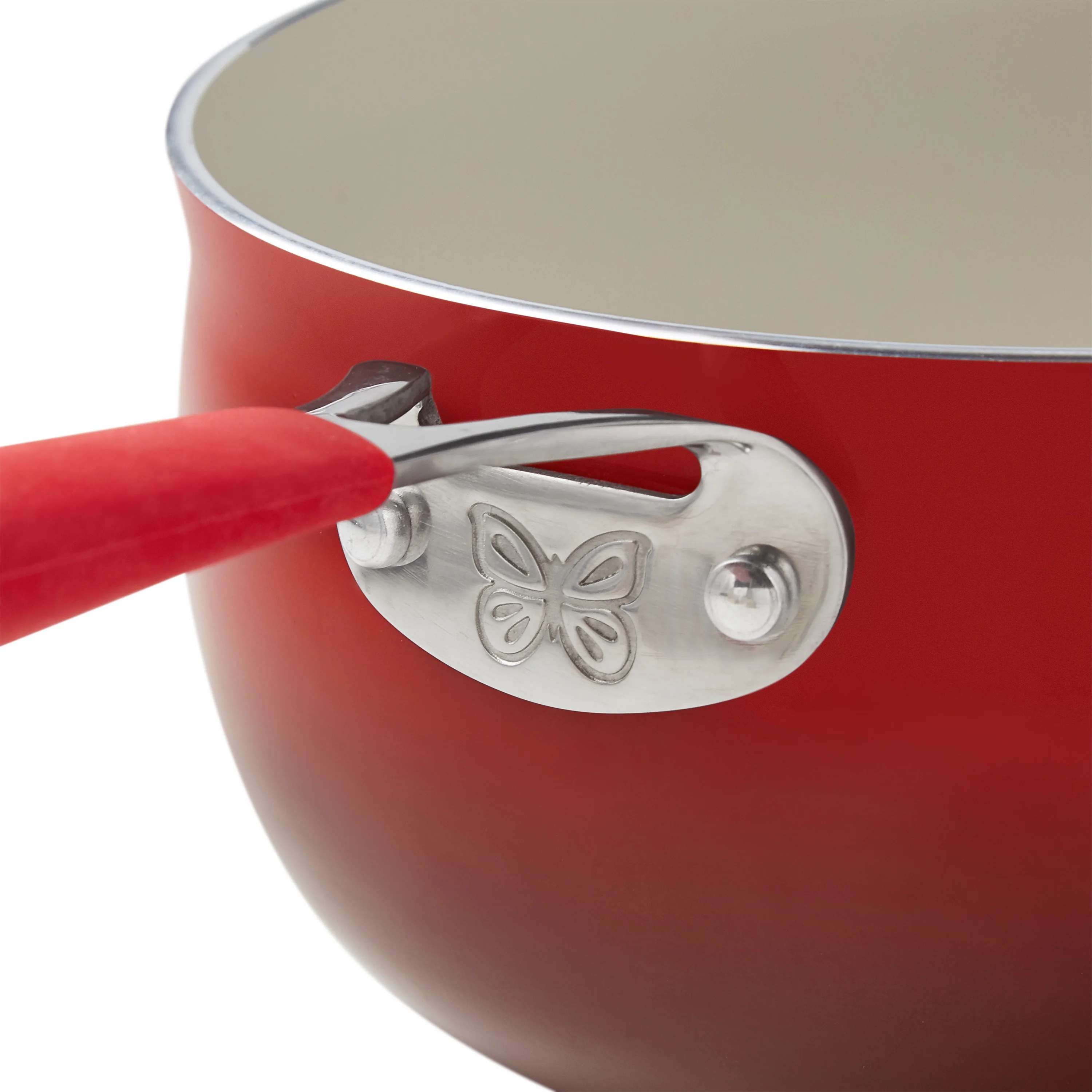 The Pioneer Woman 25 Piece Ceramic Nonstick Aluminum Easy Clean Cookware Set, Ombre Red