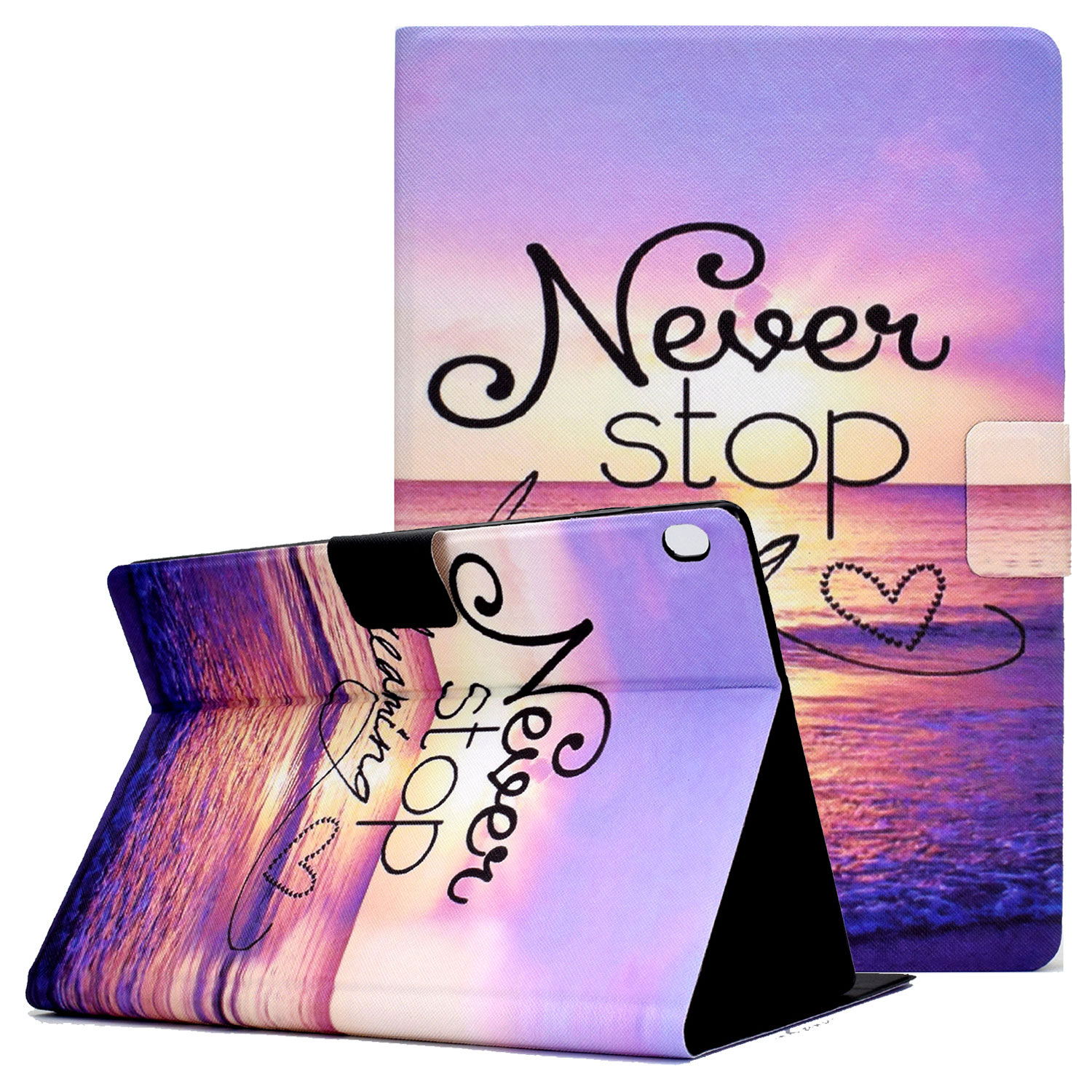 Case for Lenovo Tab M10 HD 10.1 inch, Allytech PU Leather Folio Stand Cover with Card Slots Soft TPU Back Auto Sleep Wake Case for Lenovo Tab M10/M10 HD 10.1