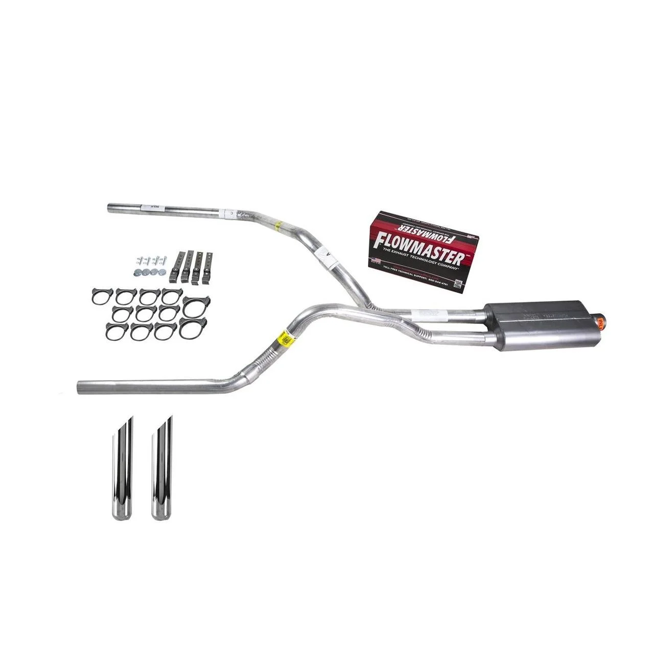 F150 95-97 dual exhaust 2.5 pipe Flowmaster 50 SW Tip