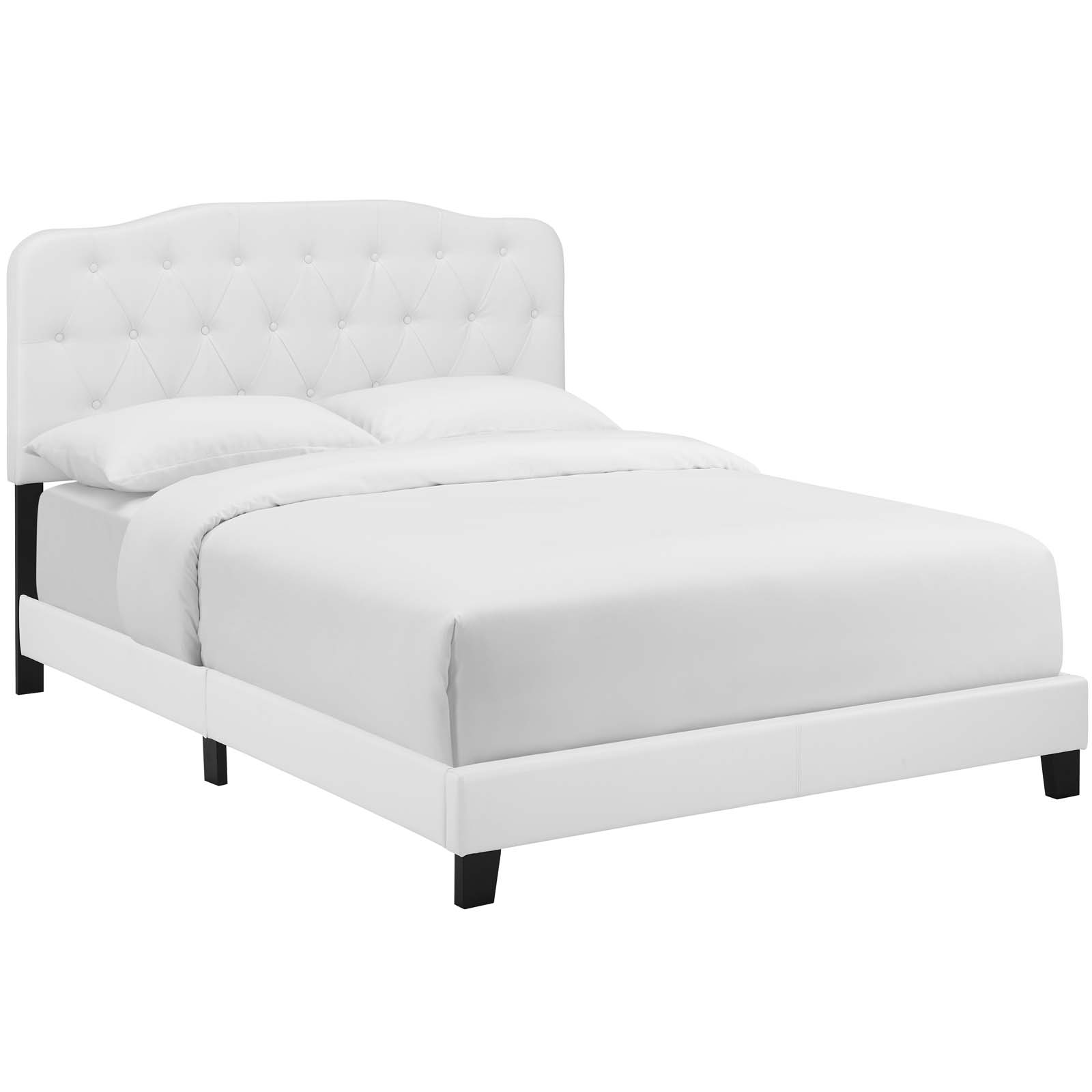 Modway Amelia Queen Faux Leather Bed in White