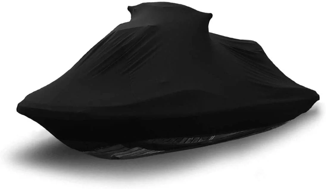 Indoor Jet Ski Cover for Kawasaki SX-R 2017-2019 - Black Satin - Ultra Soft & Stretchy - Protects from Dust & Dings Inside! Includes Storage Bag - Indoor ONLY