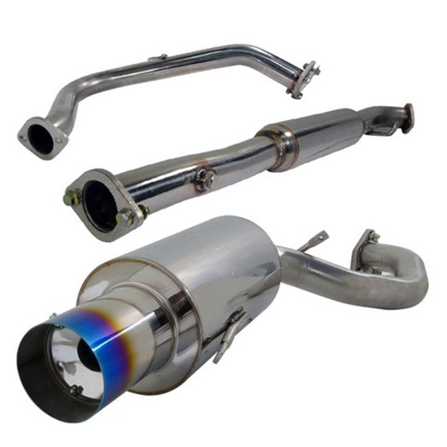 2.5 in. Inlet N1 Style Catback Non Turbo Exhaust System with Burnt Tip for 95 to 99 Mitsubishi Eclipse- 8 x 19 x 43 in.